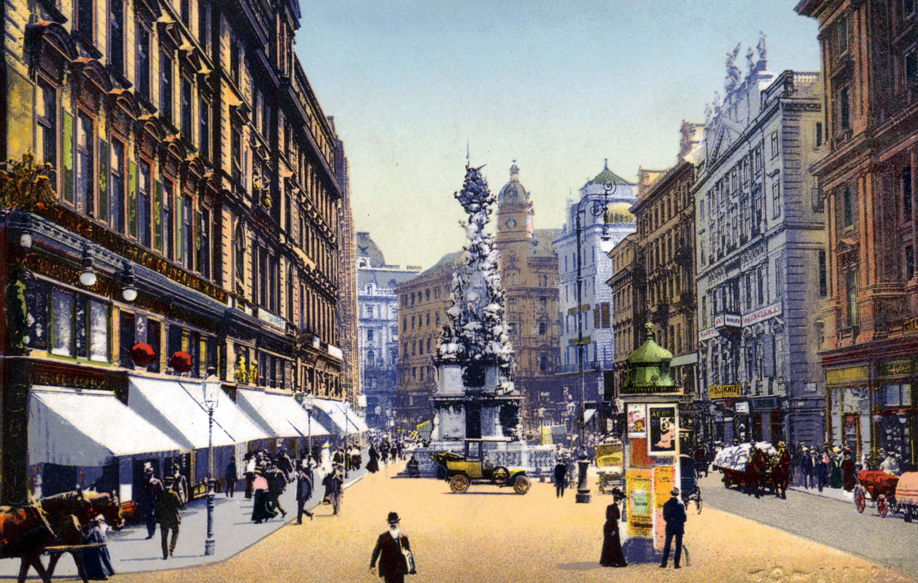 the Graben in Vienna, postcard, 1919