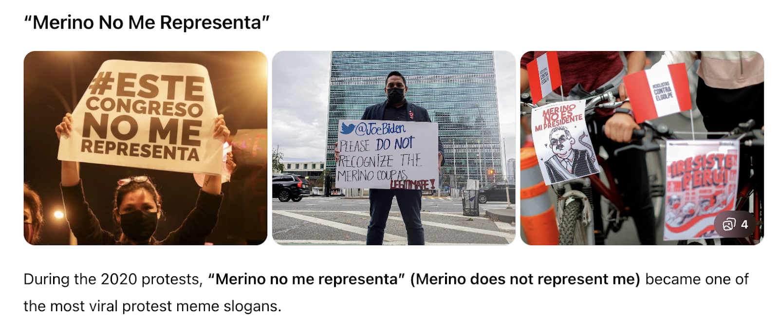 A collage of a person holding a signAI-generated content may be incorrect.