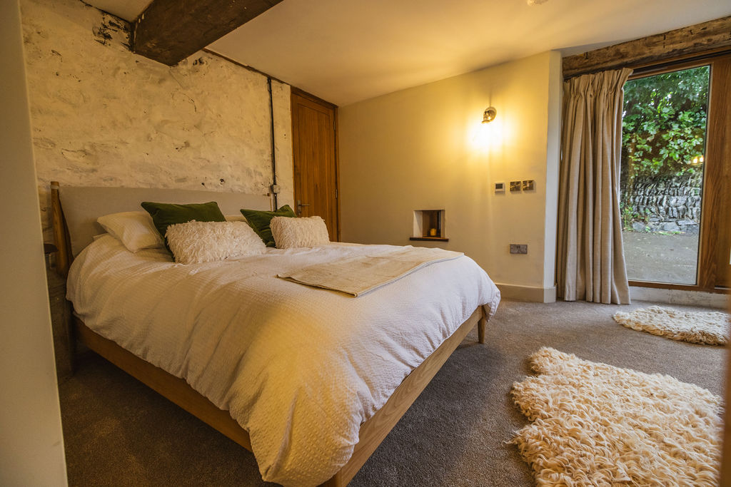 The Dairy — accessible wet room barn suite at Borough Farm, Devon