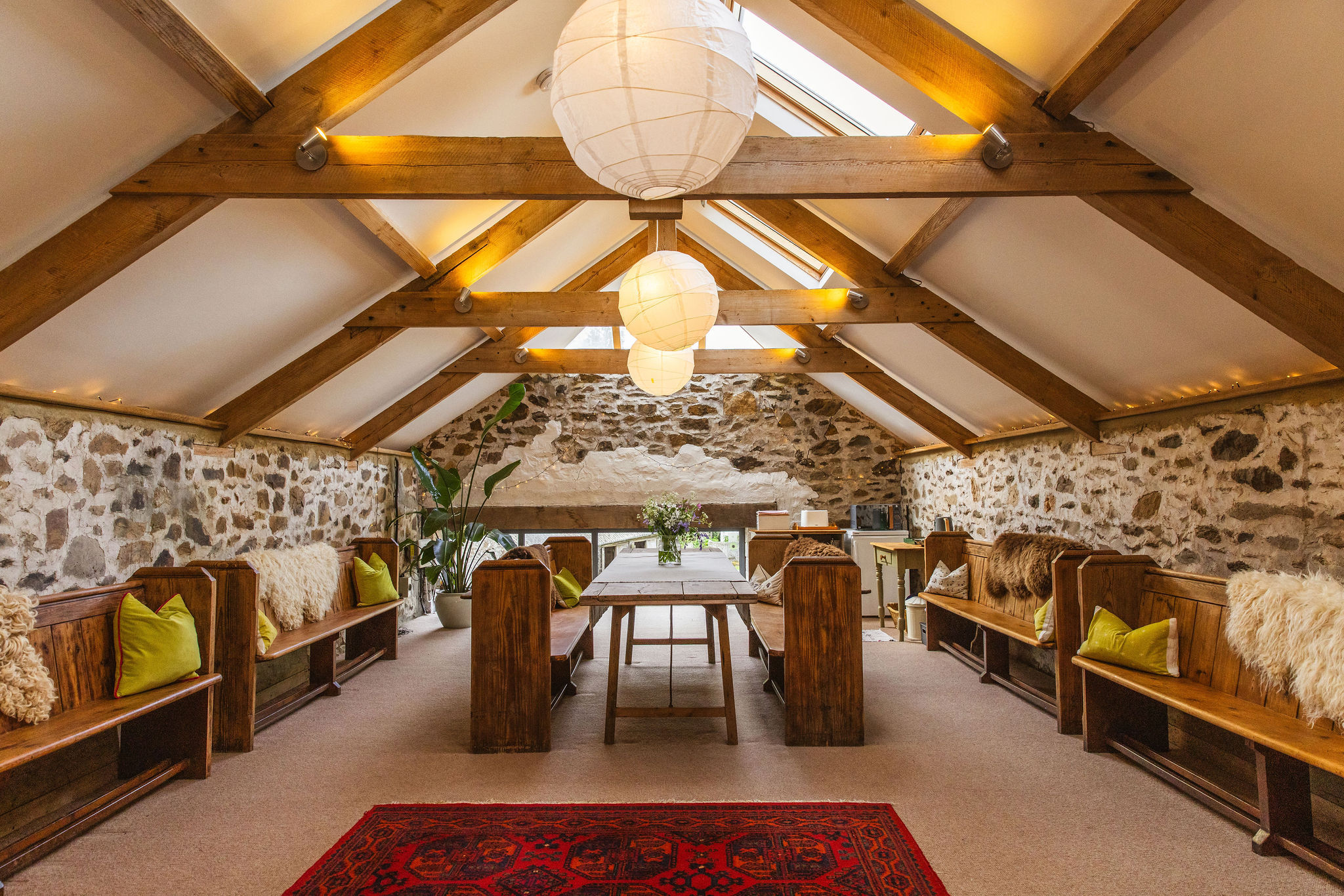 The Loft — private-hire dining and function space at Borough Farm, Devon
