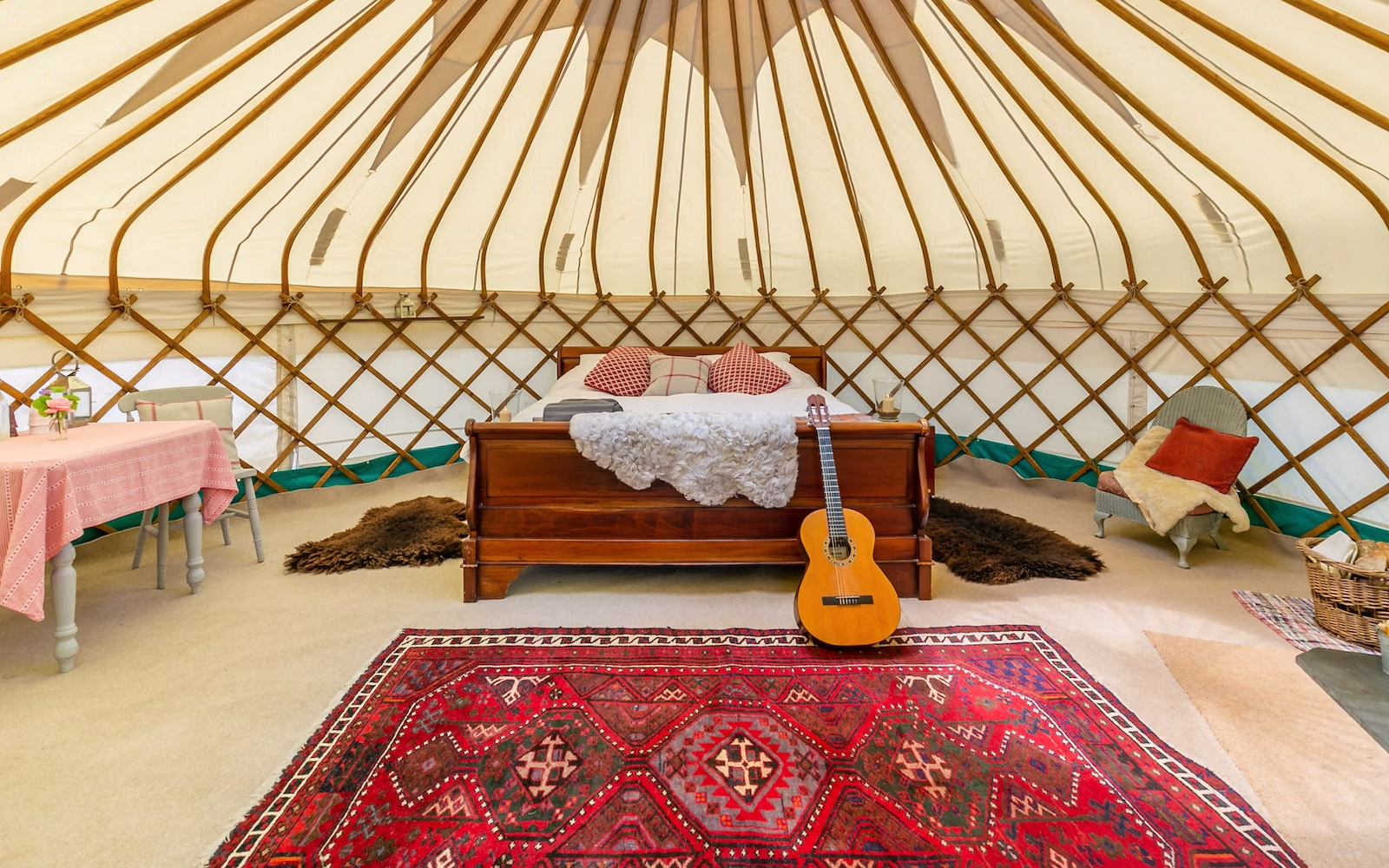 Great Links yurt at Borough Farm, Devon