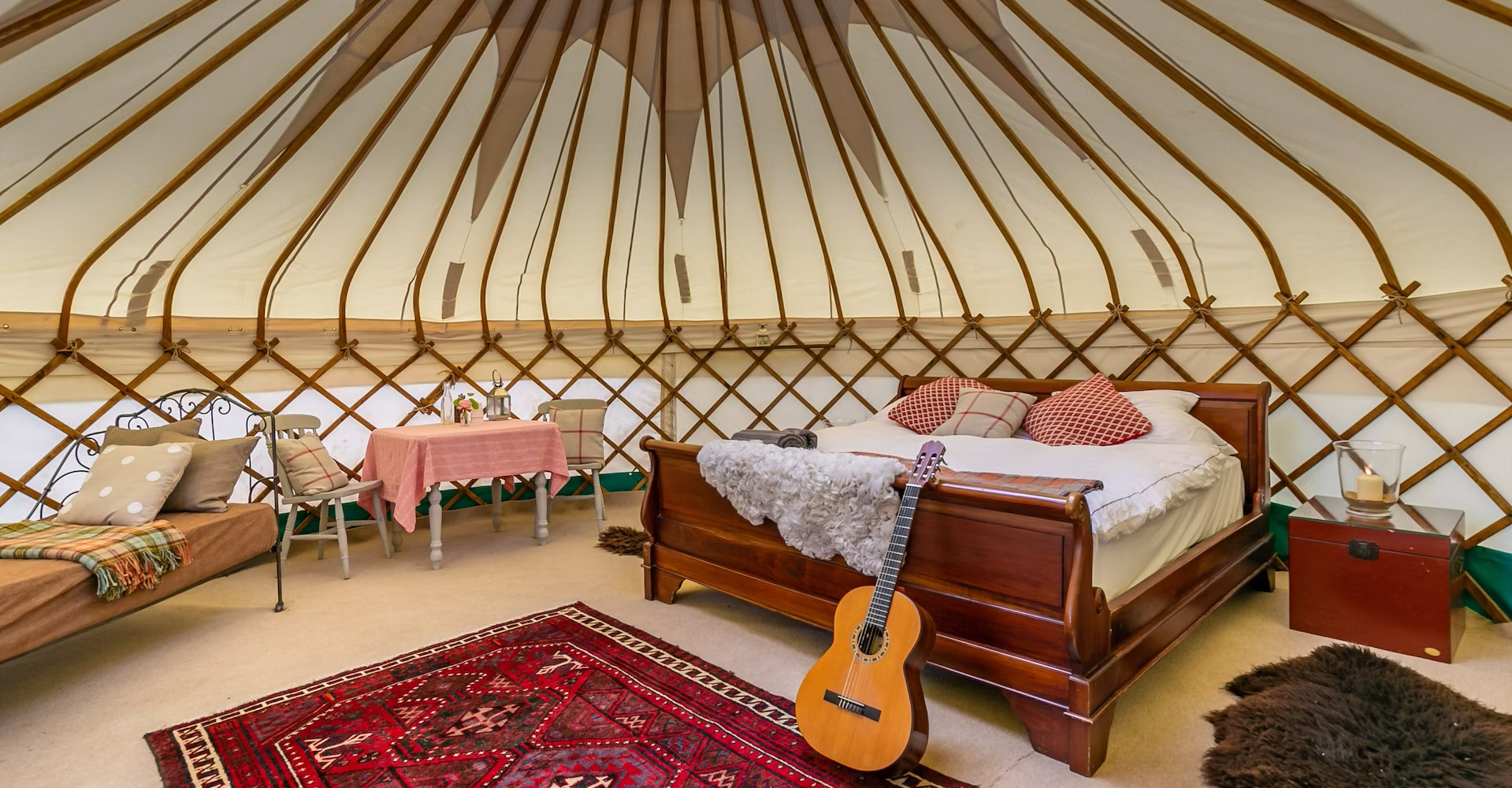 Great Links yurt at Borough Farm, Devon