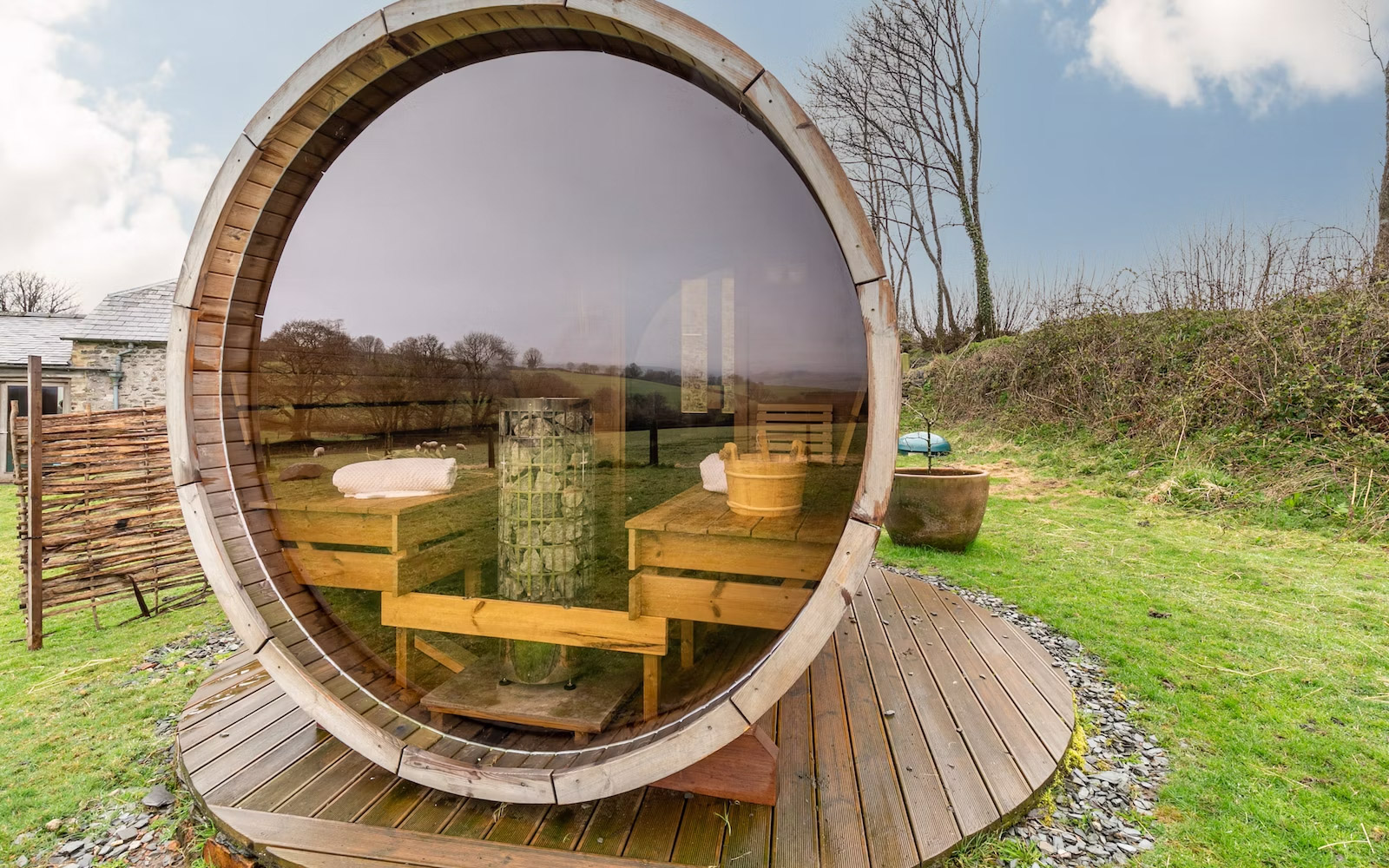Great Links yurt at Borough Farm, Devon