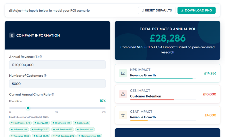CX Programme ROI Calculator