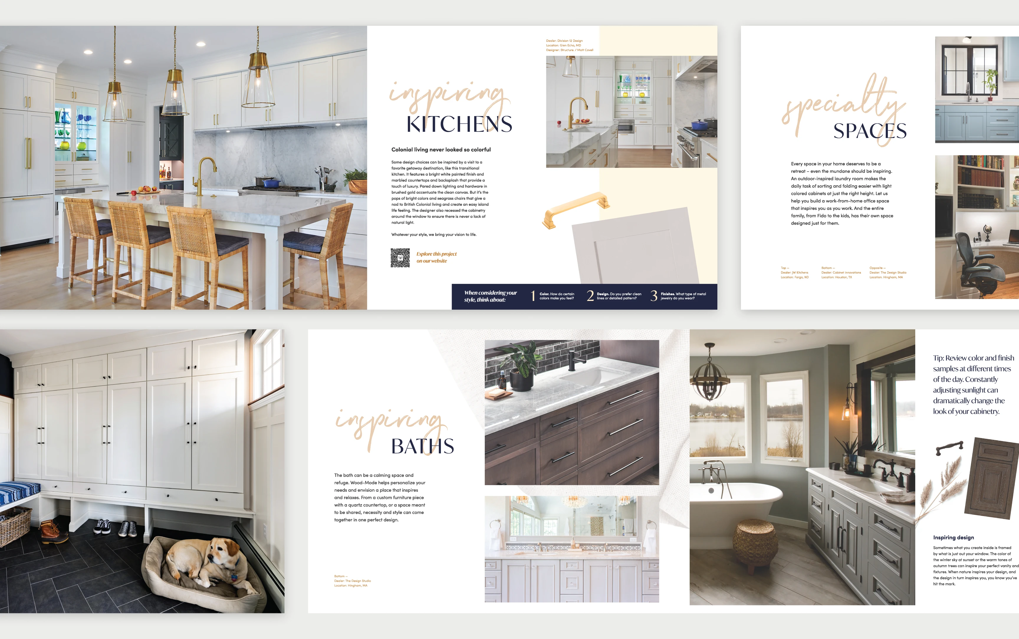 Page designs from printed catalog