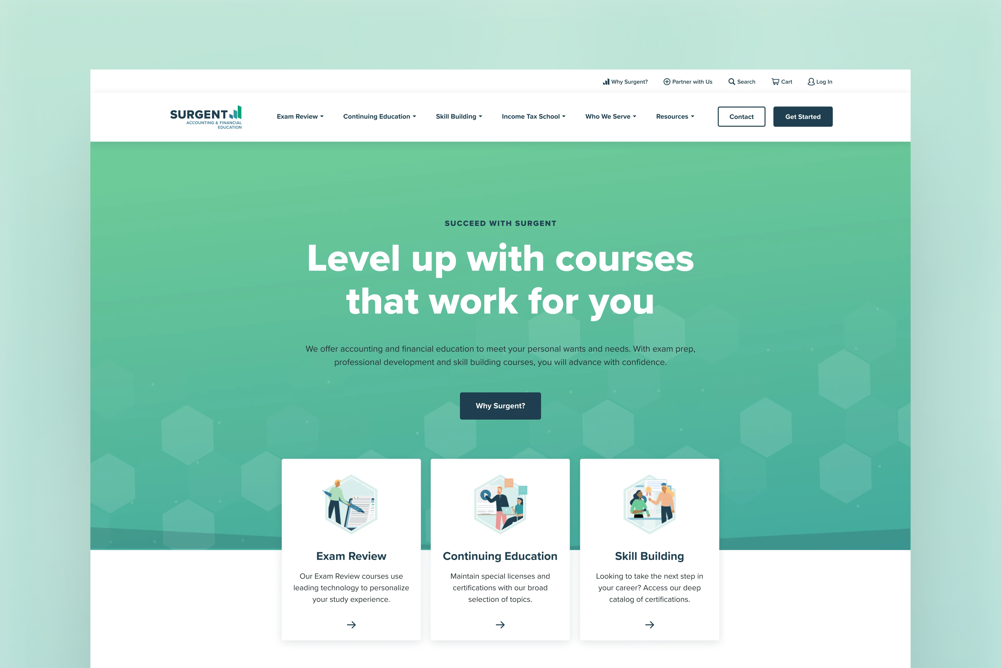 Website homepage design