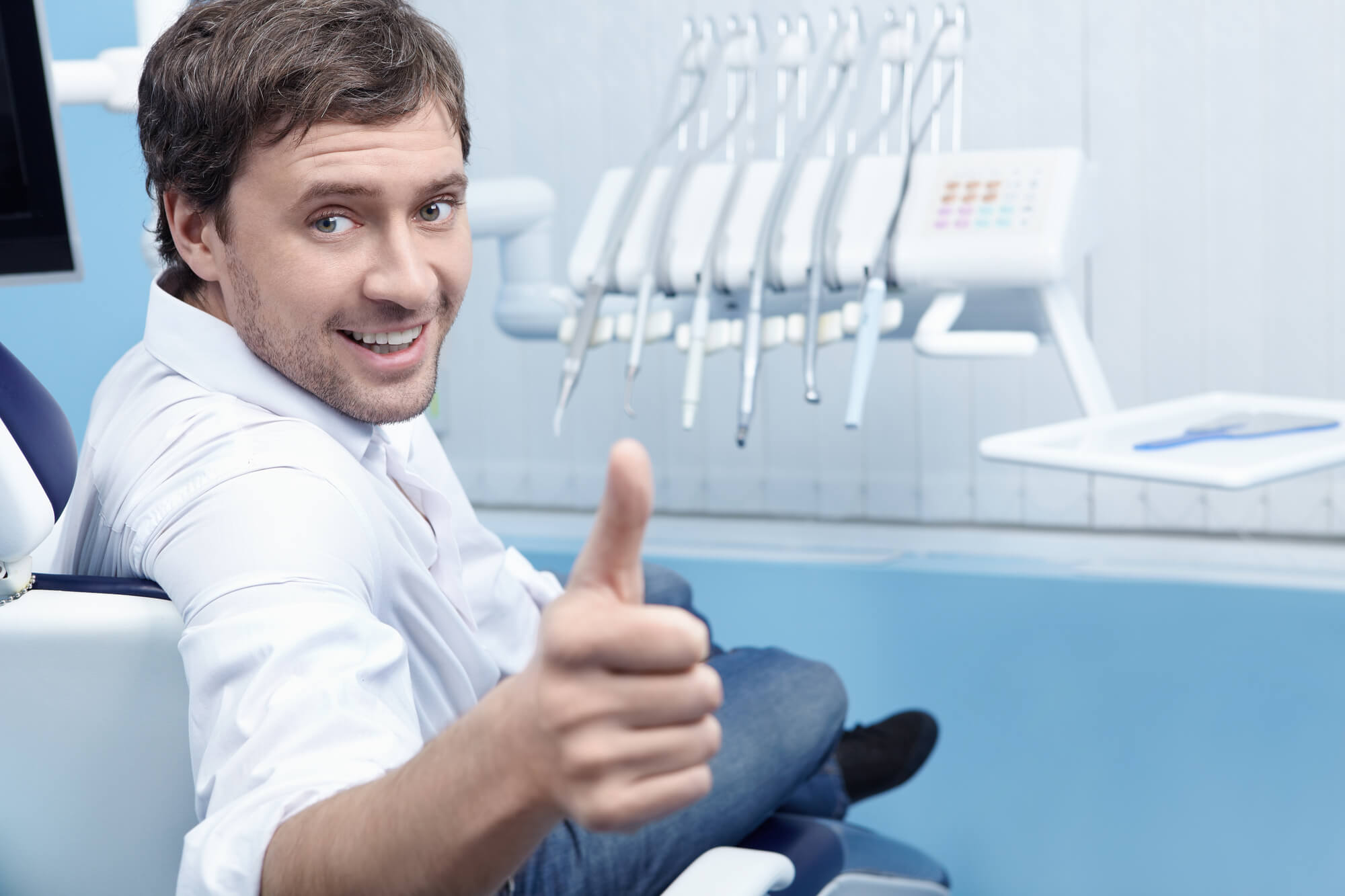 man giving the thumbs up to Sedation Dentistry Pompano Beach