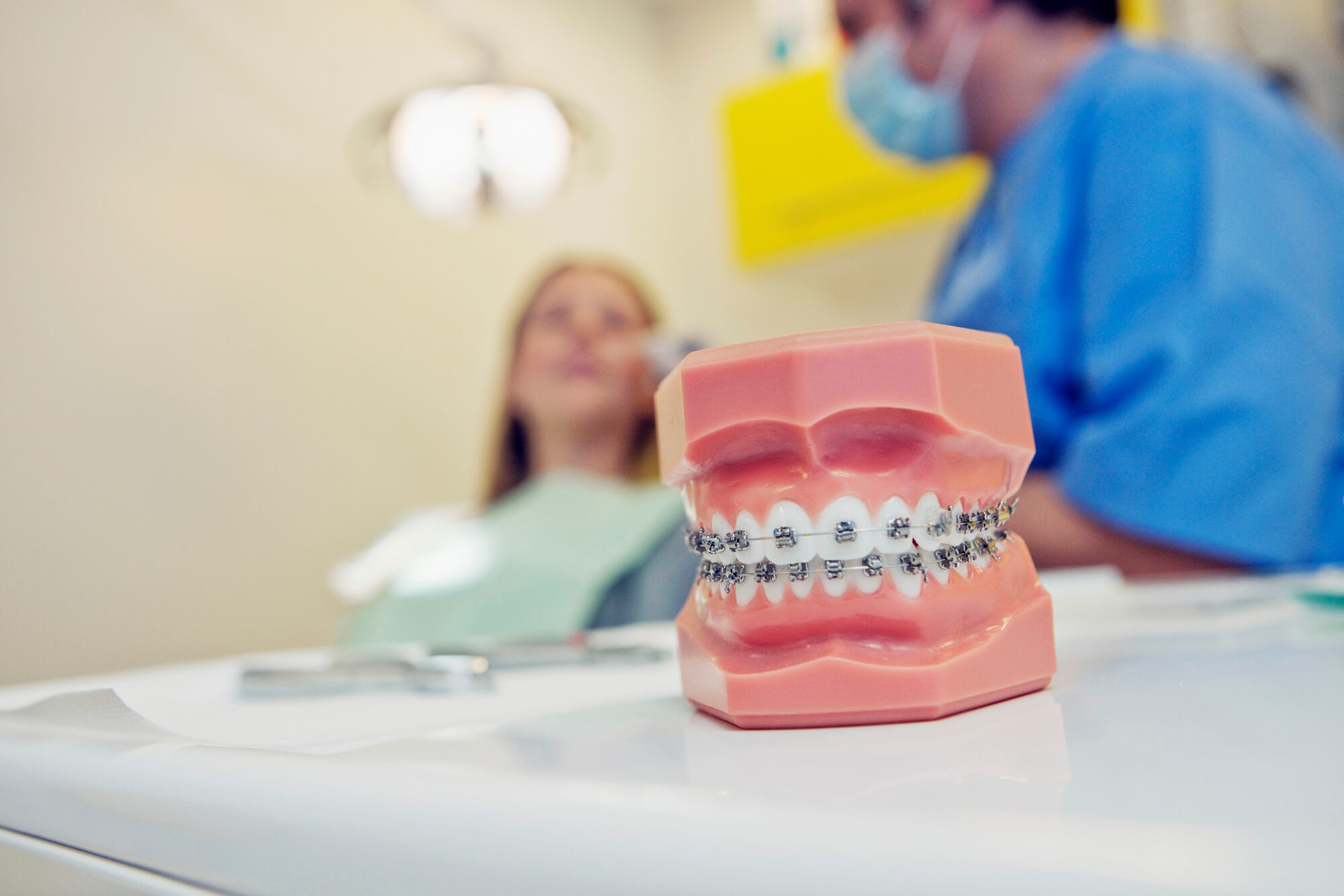 Braces Pompano Beach model on a table