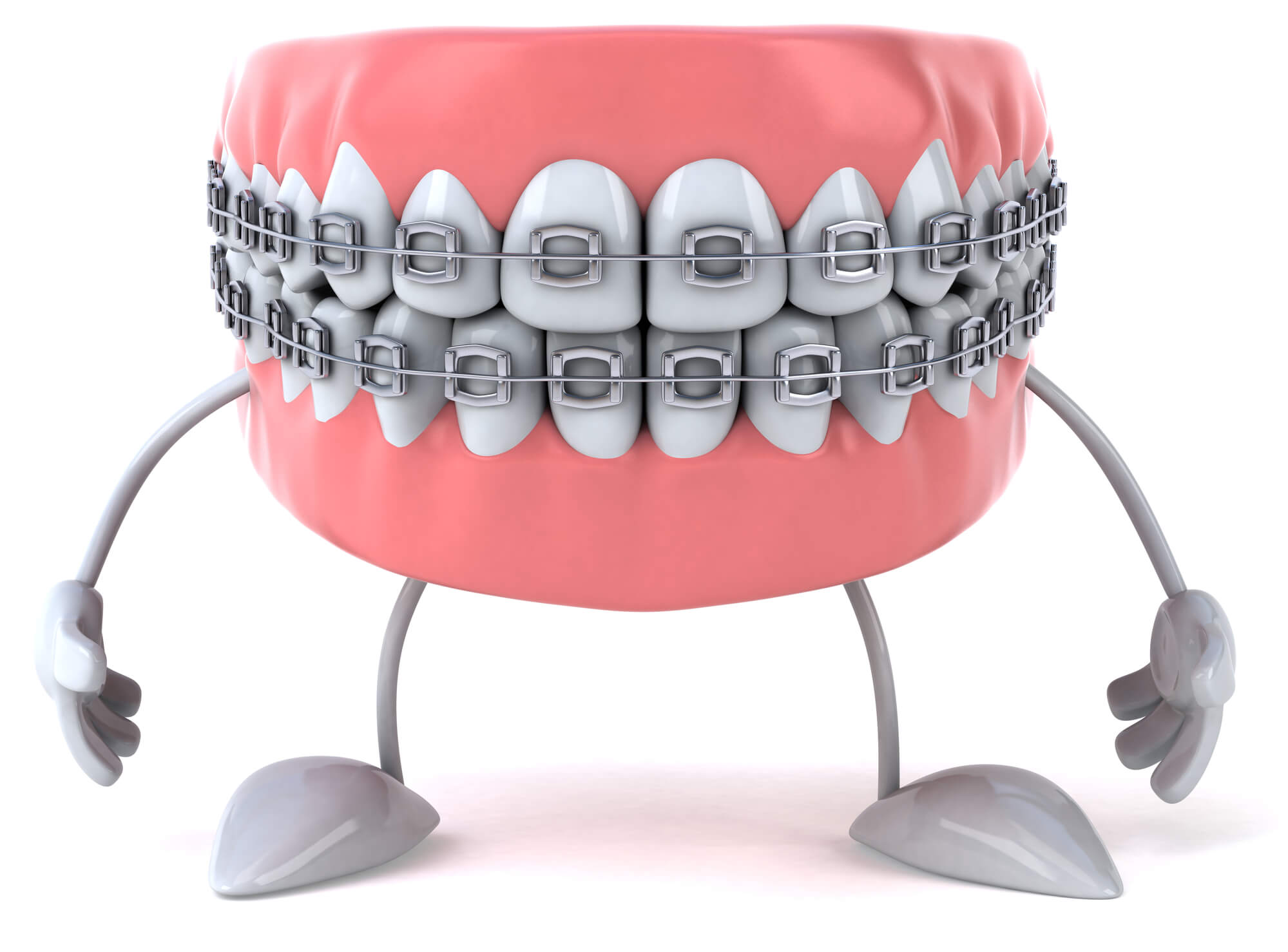Orthodontist 33062 takes close up image of model teeth with braces