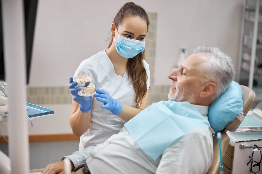 Man waiting for Dental Implants in Pompano Beach