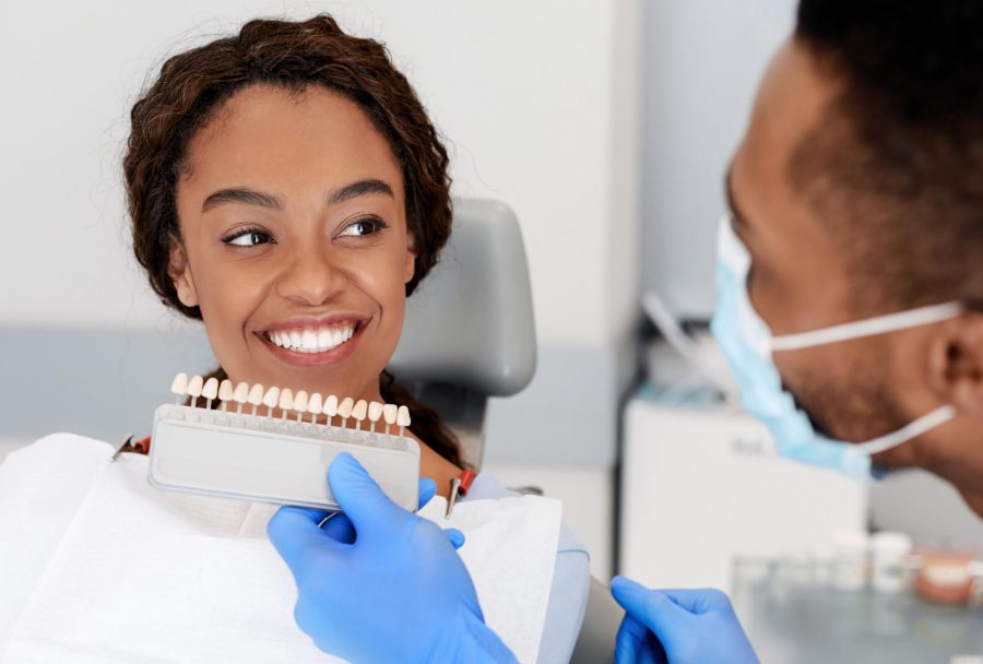Patient getting ready for Teeth Whitening in Pompano Beach