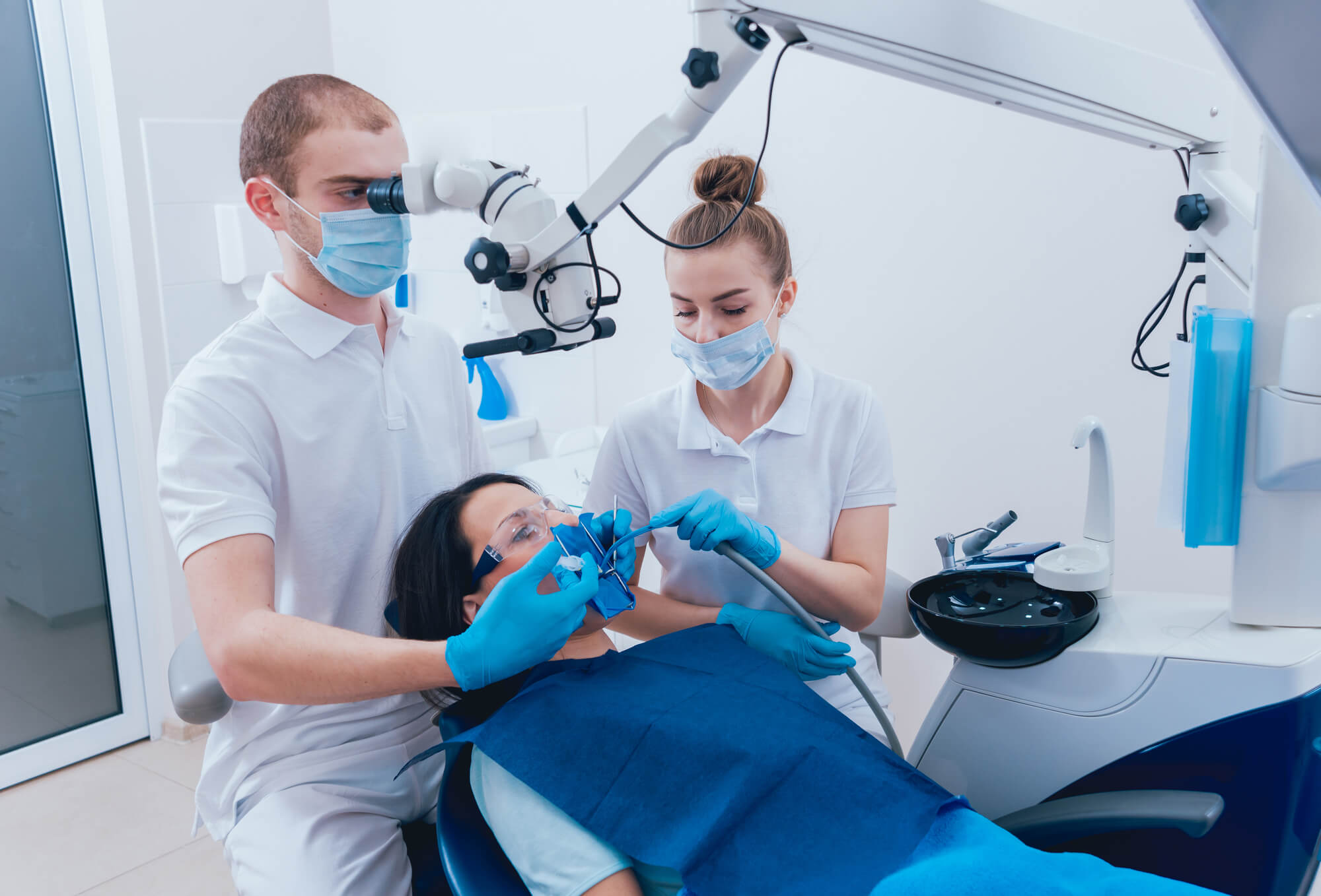 dentist during a Root Canal in Pompano Beach