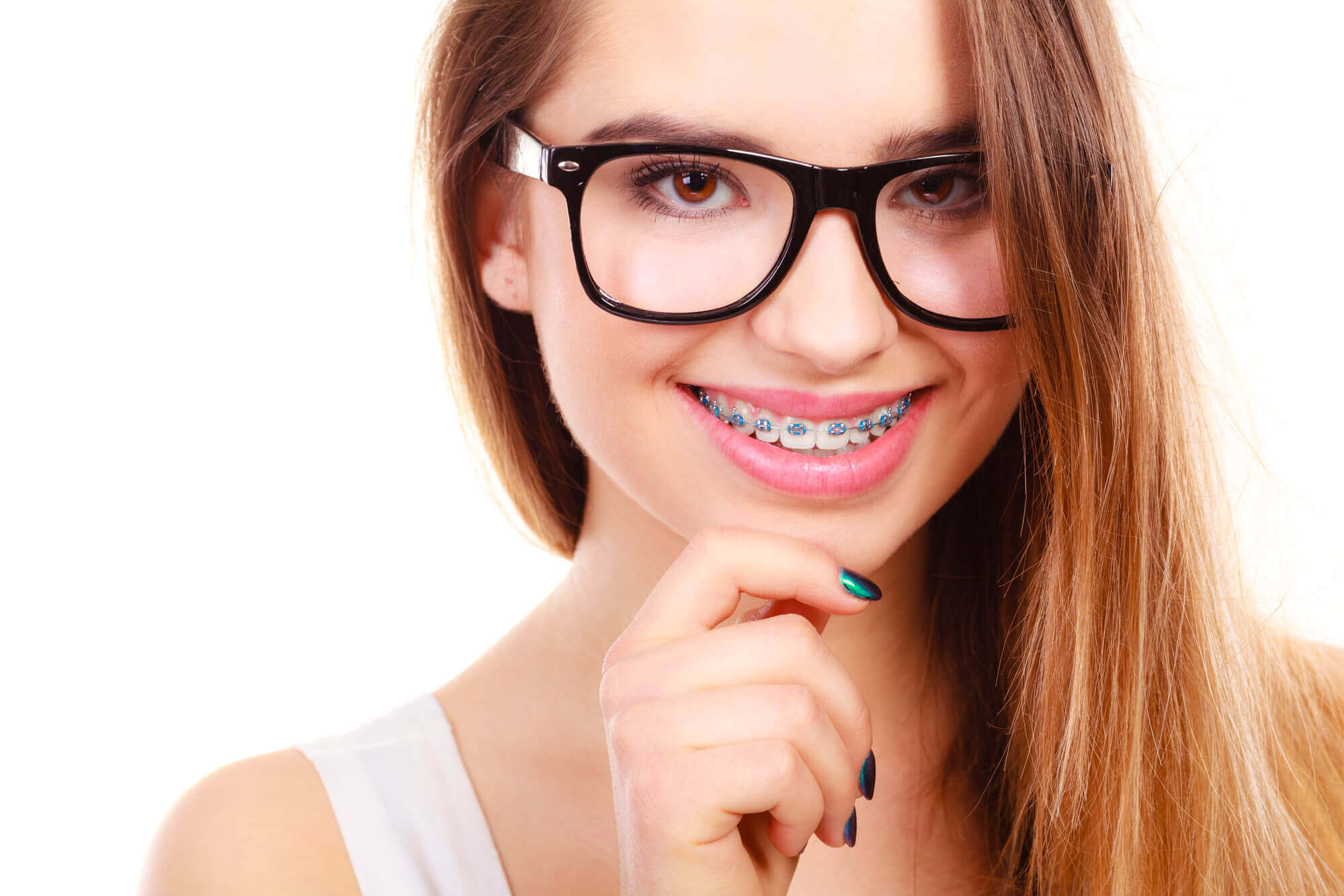A woman wearing Braces in Pompano Beach.