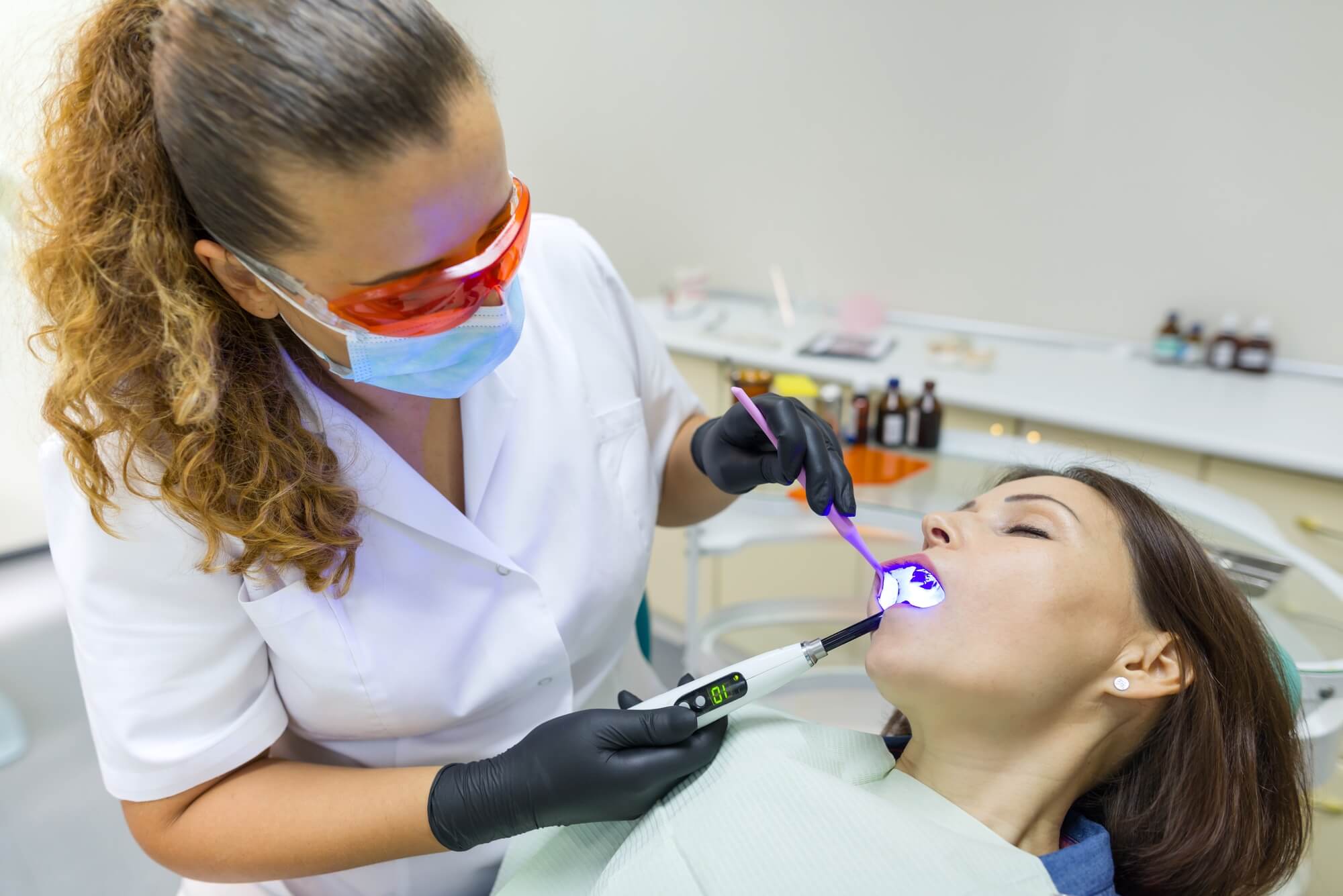 Patient with Sedation Dentistry during dental procedure Pompano Beach