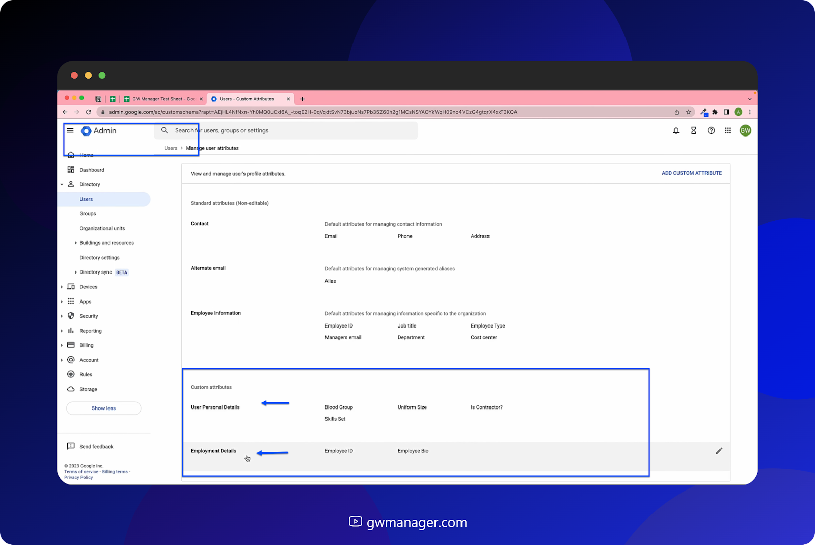 In Admin console you will see that we have two custom schema categories here.