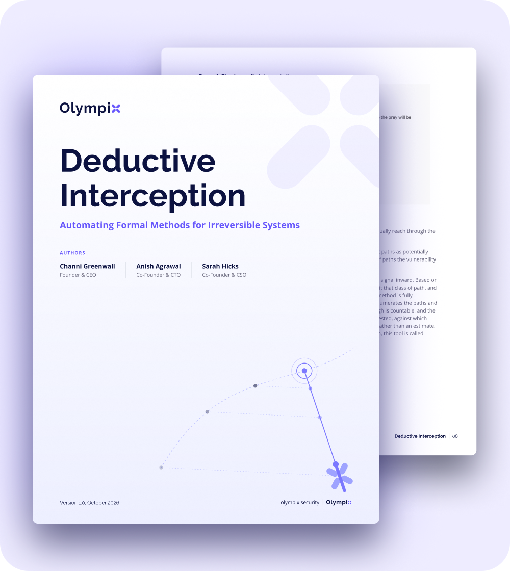 Deductive Interception whitepaper cover and an inside page