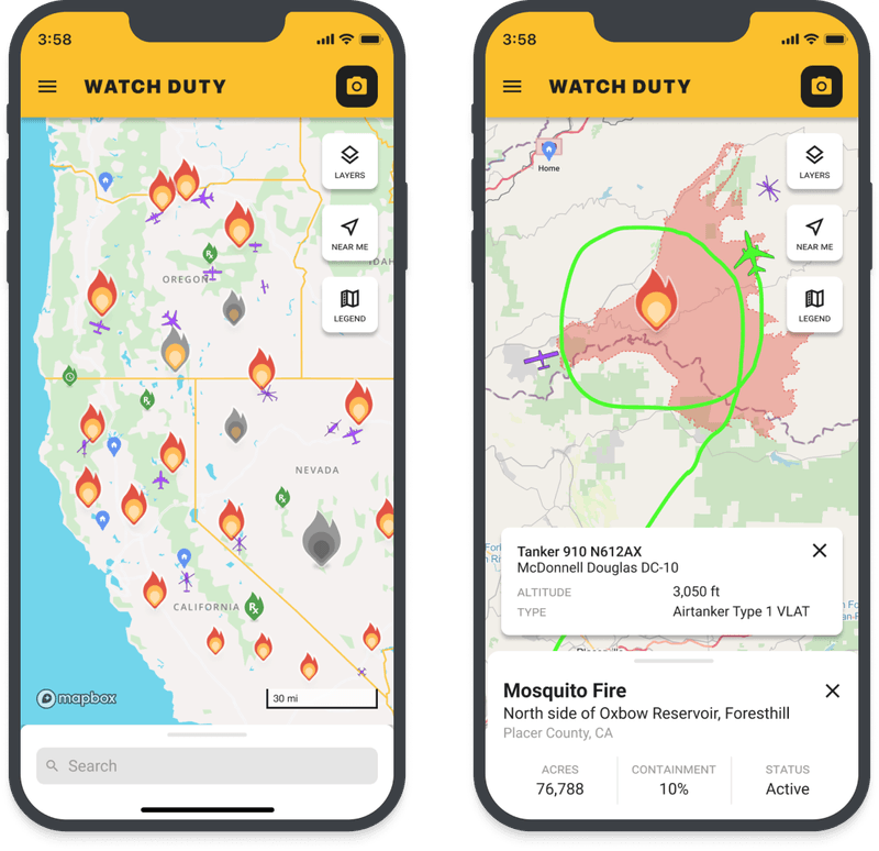 Watch Duty Wildfire Maps & Alerts