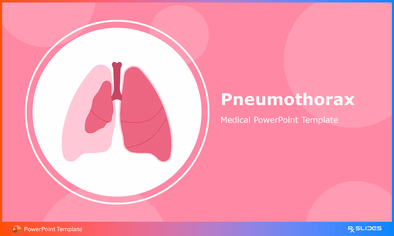 Pneumothorax PowerPoint Template Introduction slide