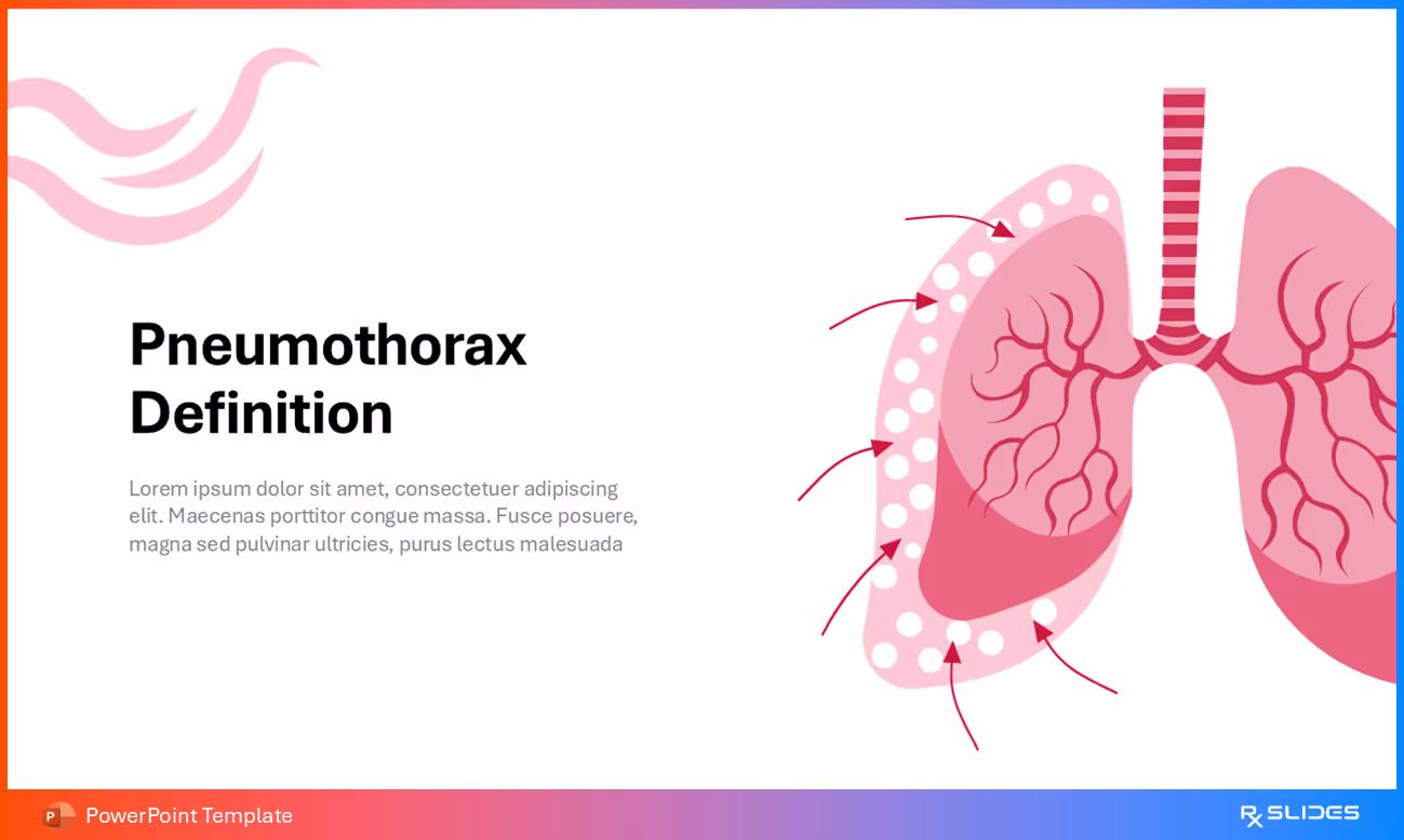 Pneumothorax Definition PowerPoint Template