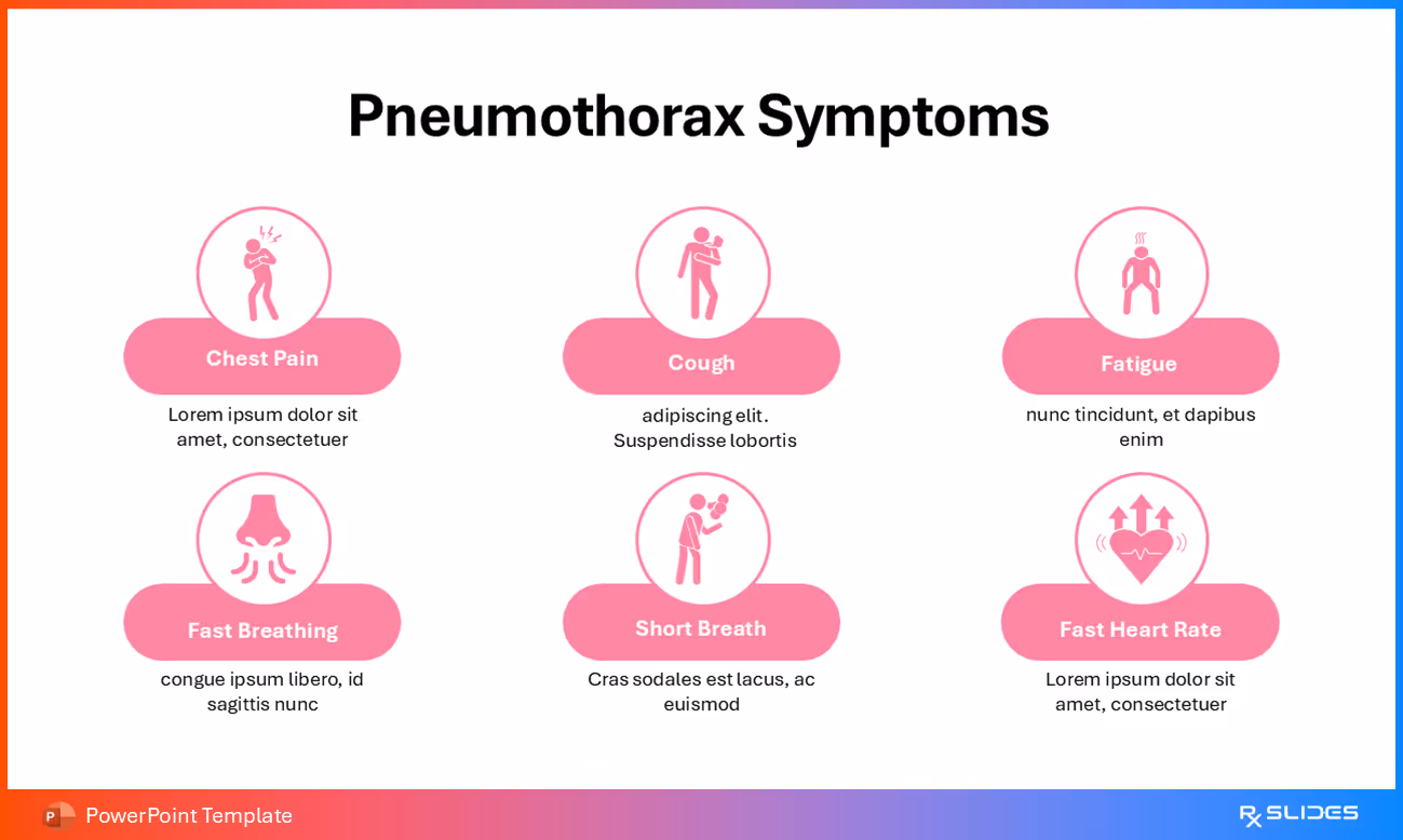 Pneumothorax Symptoms PowerPoint Template