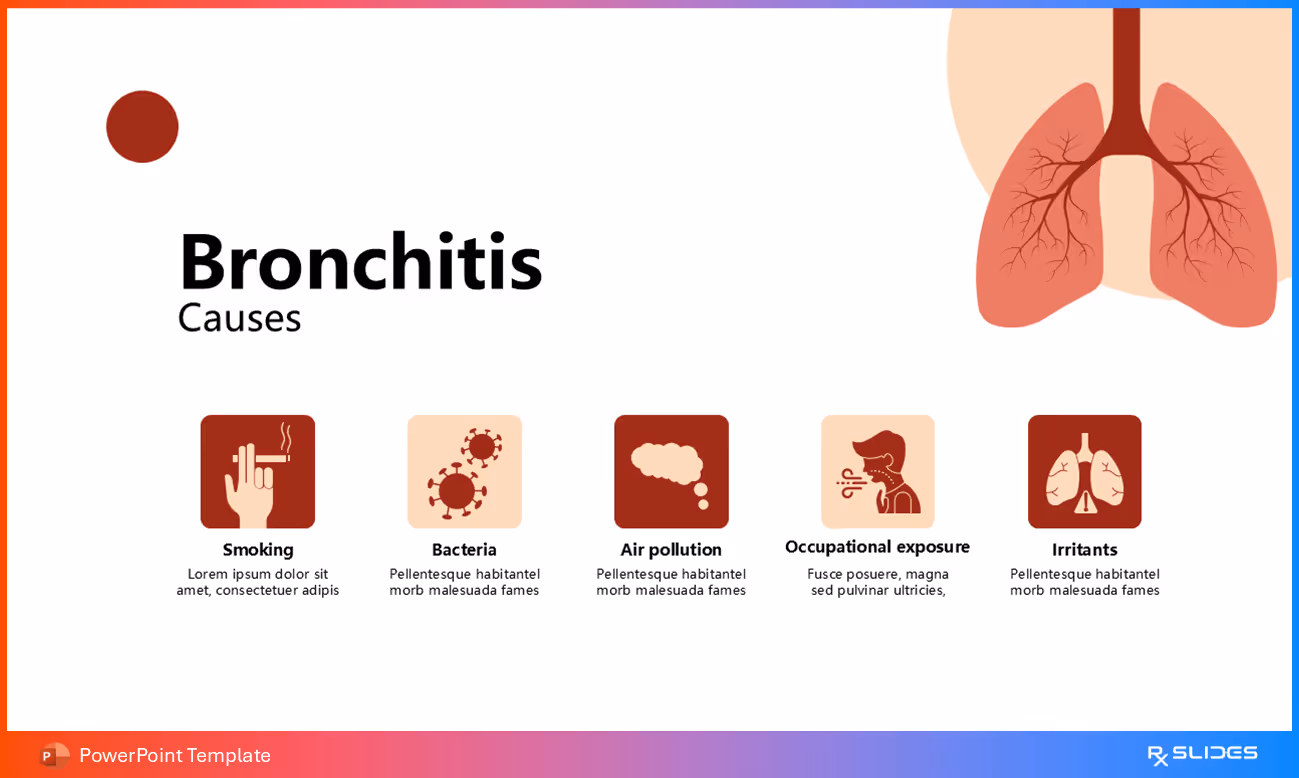 Bronchitis Causes PowerPoint Template