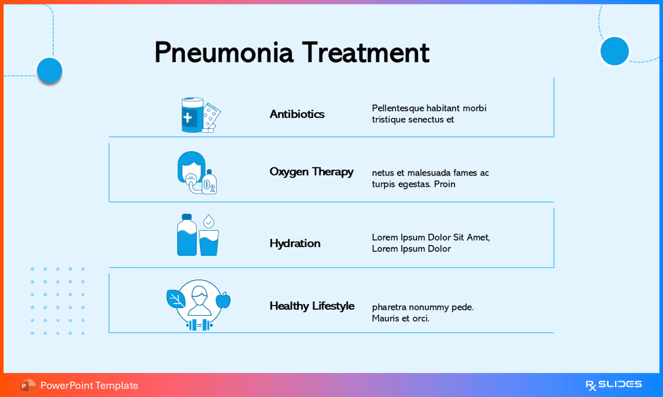 Pneumonia Treatment PowerPoint Template
