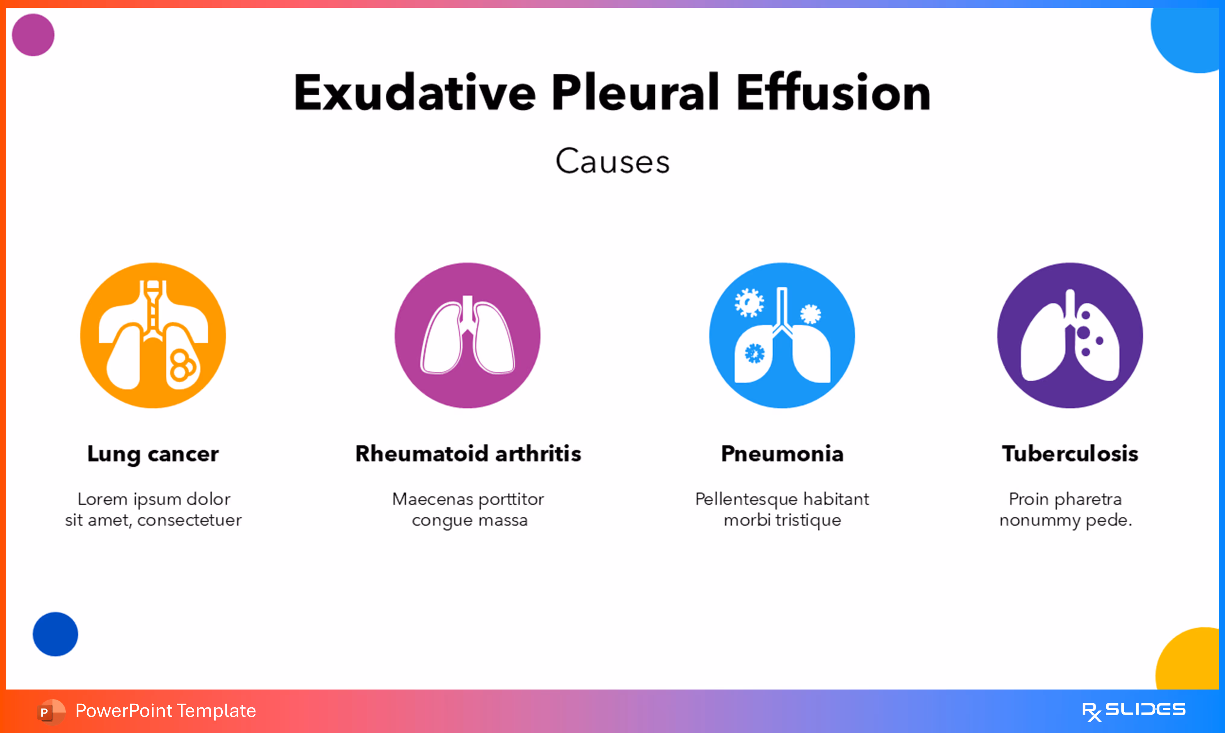 Exudative Pleural Effusion Etiology Slide Template