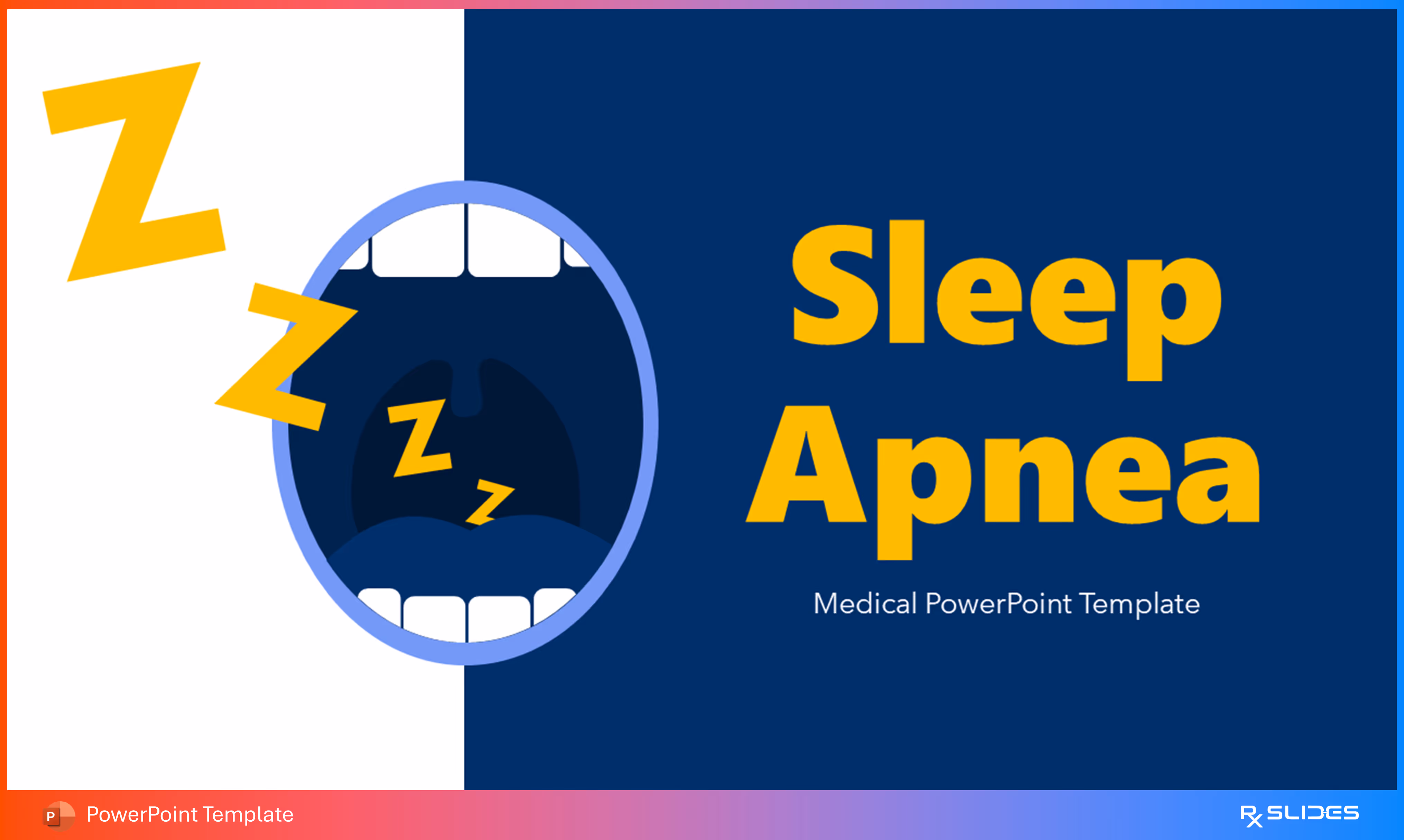 Sleep Apnea Medical PowerPoint Template Cover Slide