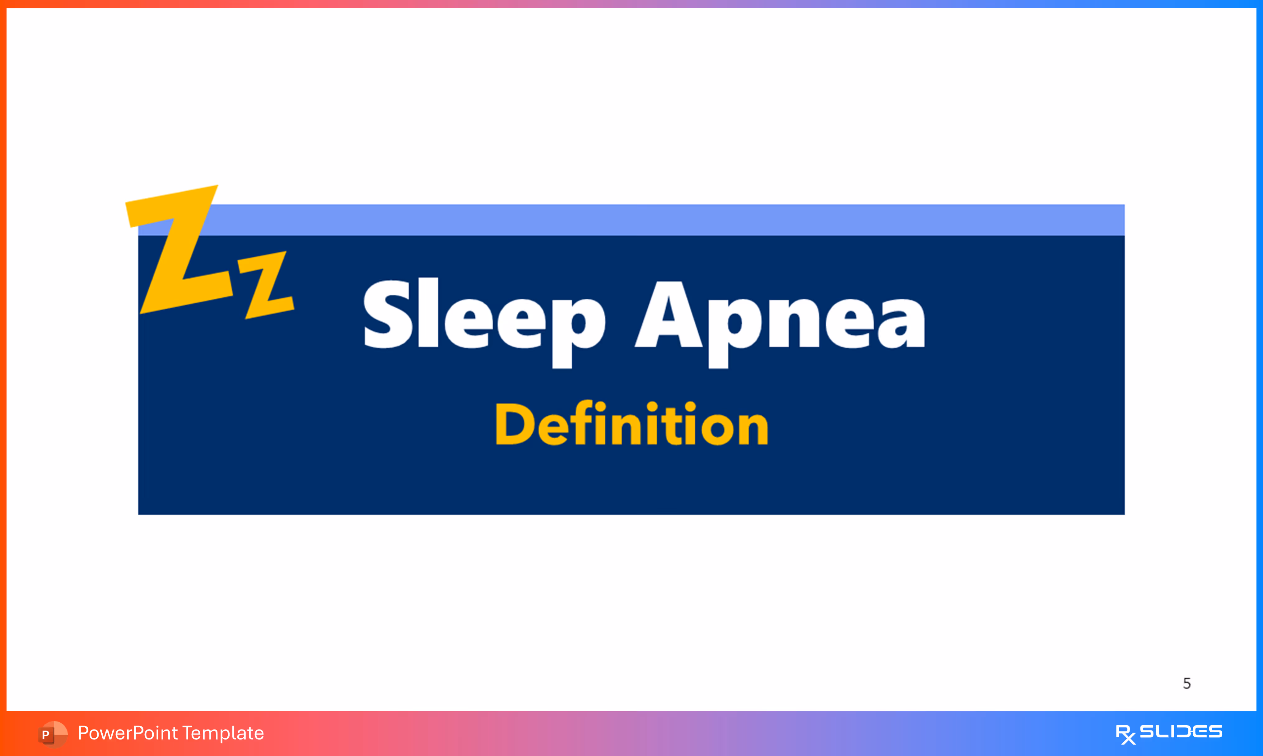 Sleep apnea Definition Section Slide