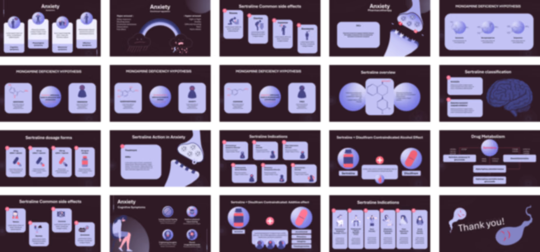 Anxiety PowerPoint template design preview