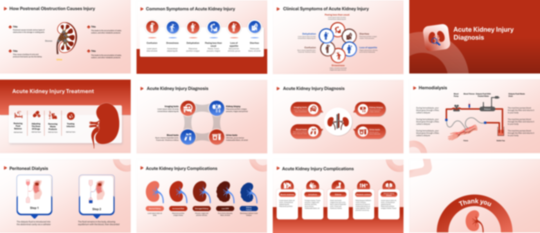 Acute Kidney Injury PowerPoint template design preview