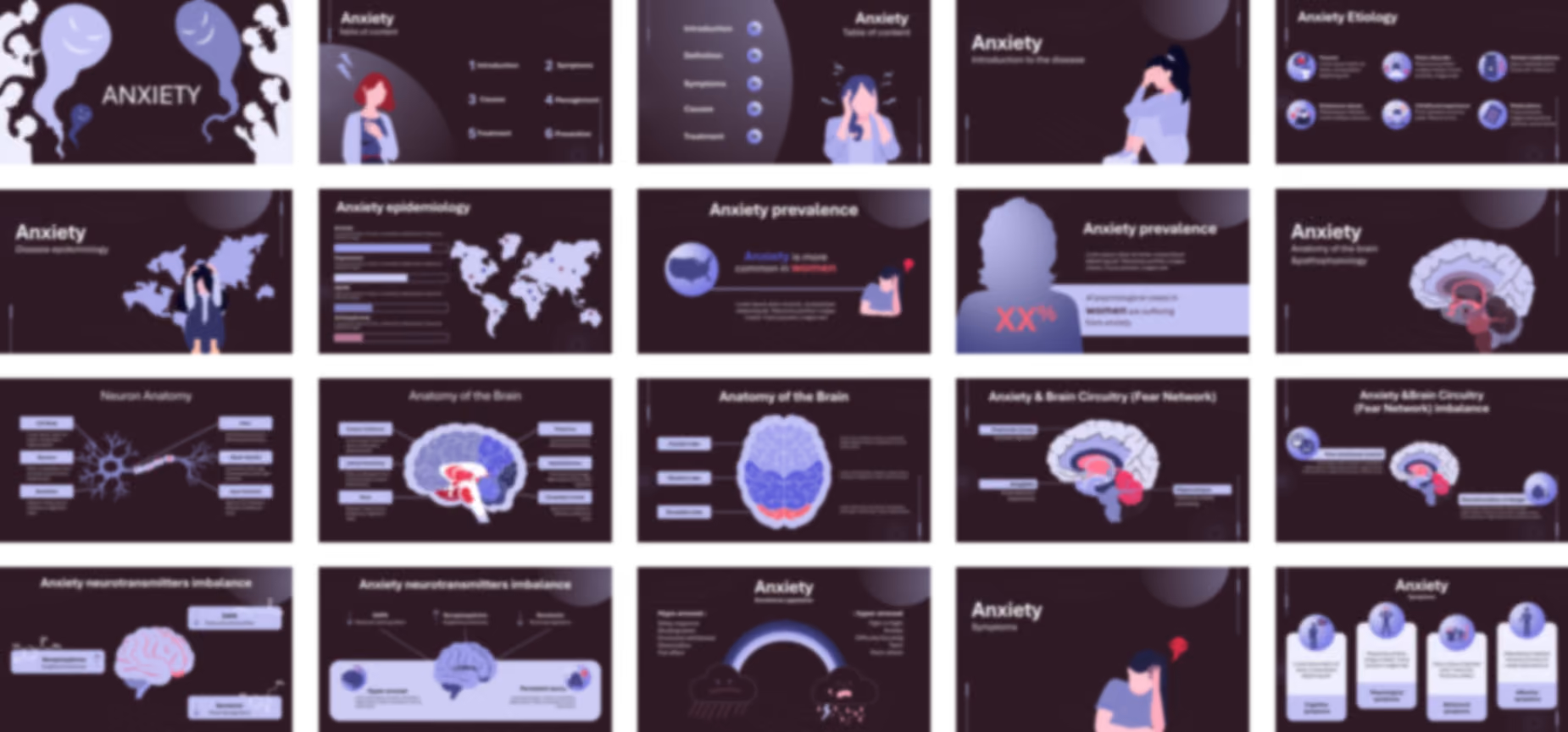 Anxiety PowerPoint Template slide preview
