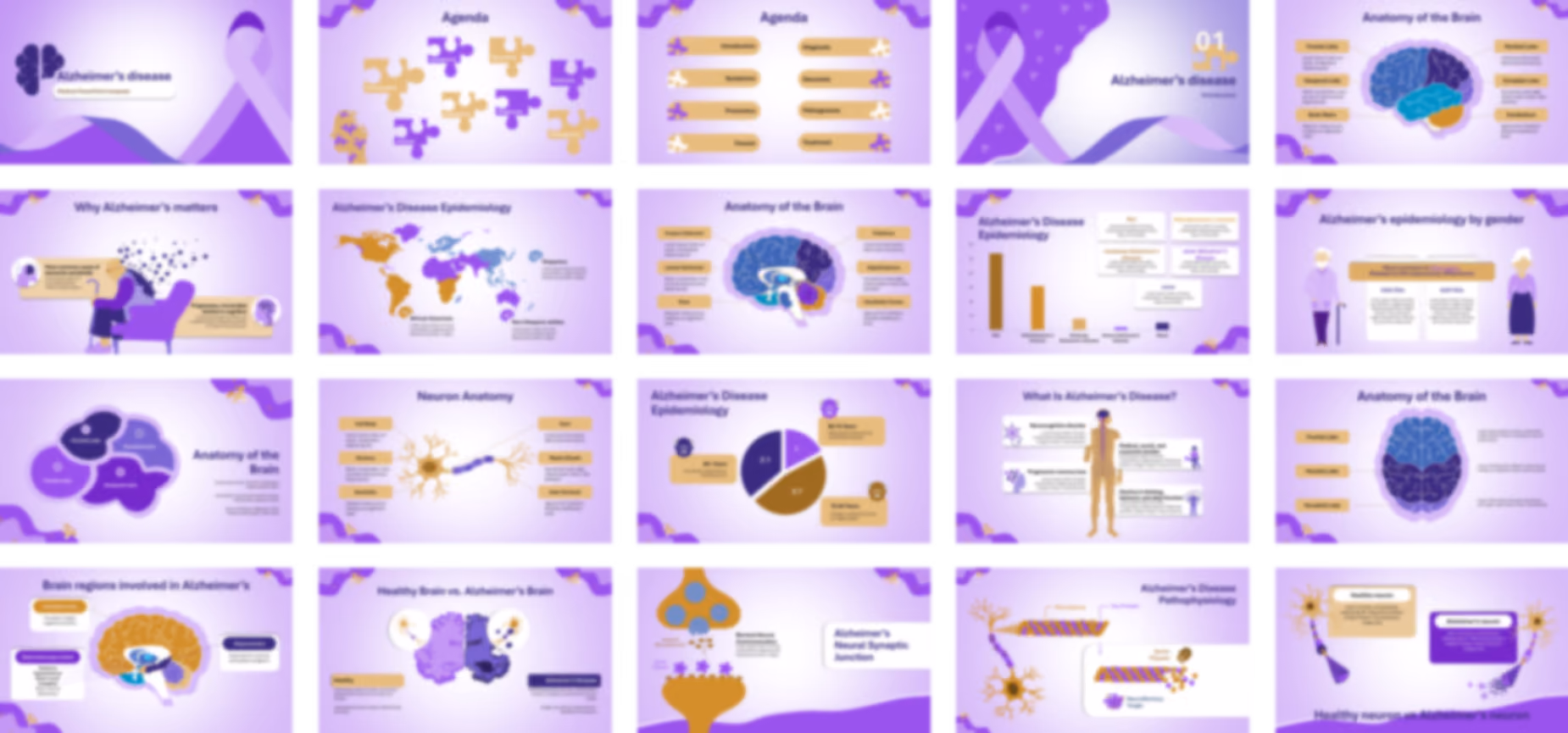 Alzheimer's Disease PowerPoint Template slide preview