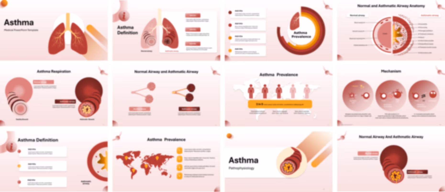 Asthma PowerPoint Template slide preview