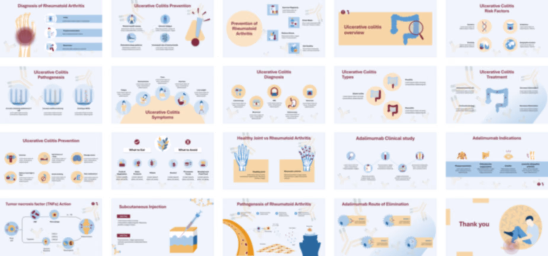 Adalimumab PowerPoint template design preview