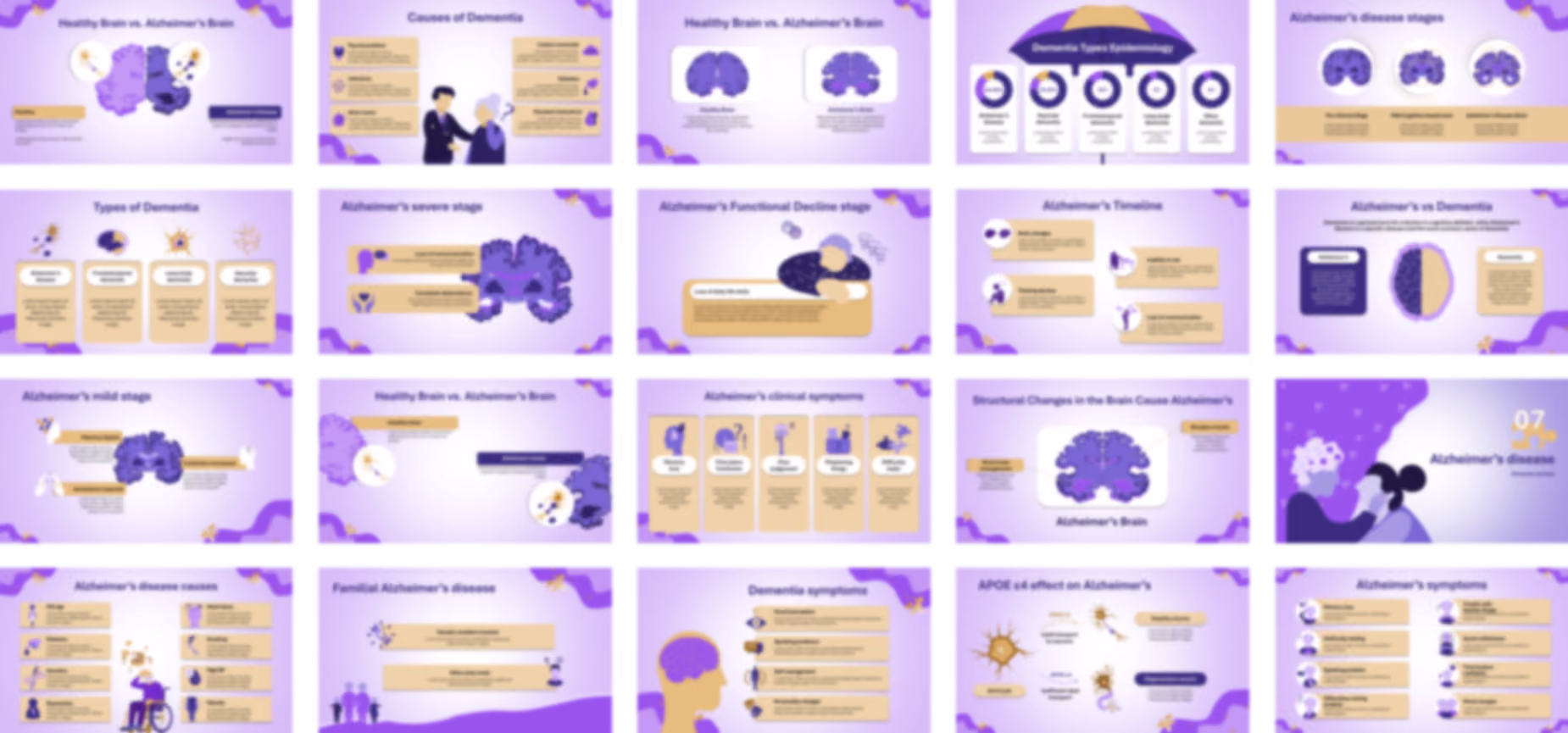 Alzheimer's Disease presentation Template preview