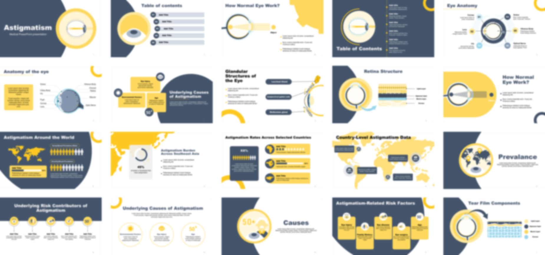 Astigmatism PowerPoint Template slide preview