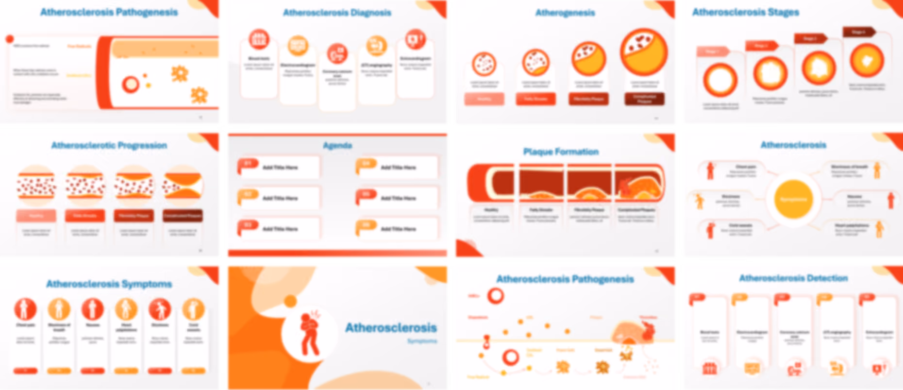 Atherosclerosis presentation Template preview