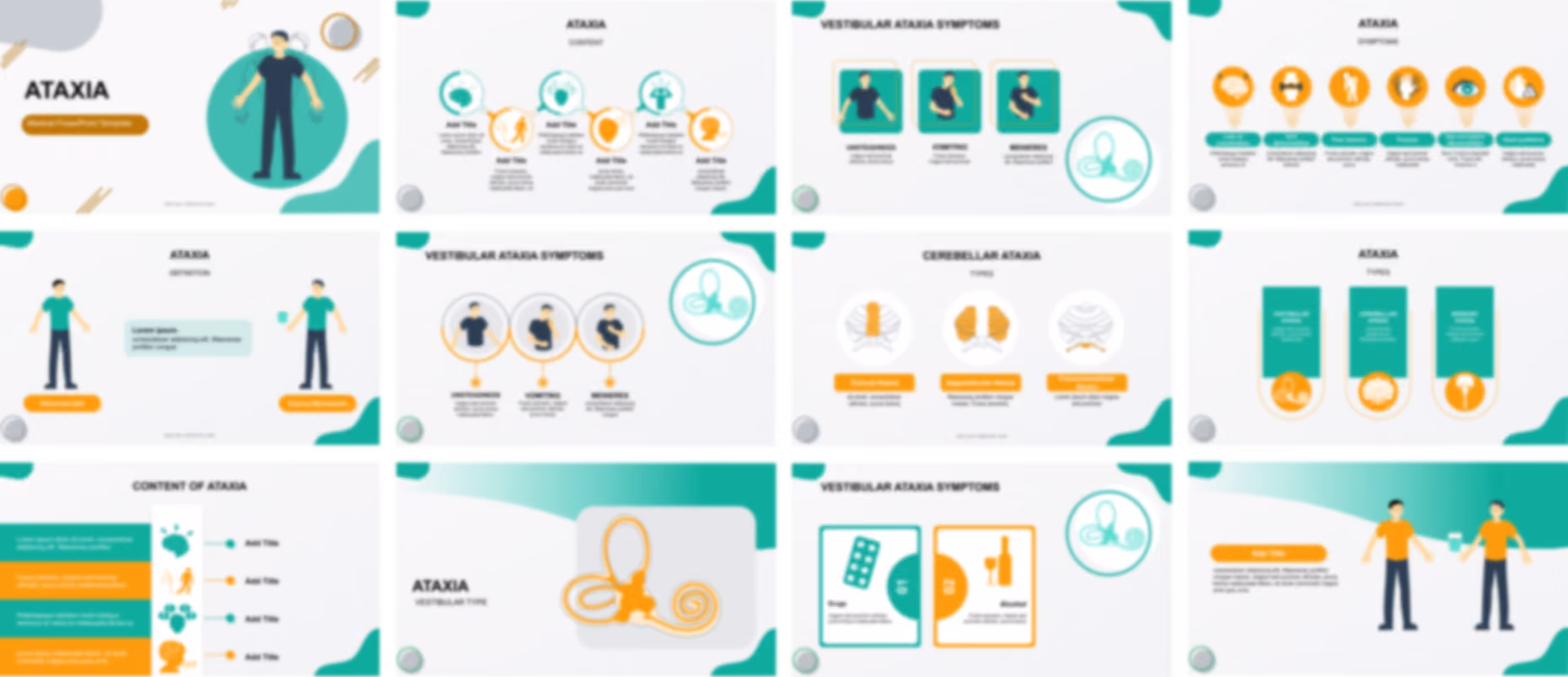 Ataxia PowerPoint Template slide preview