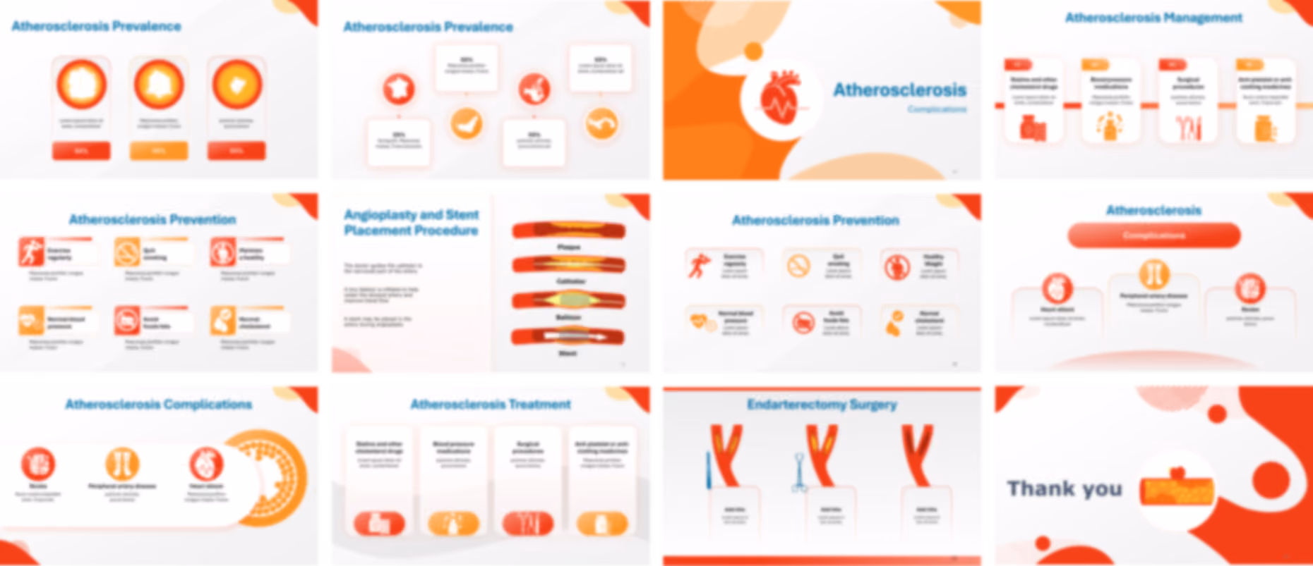 Atherosclerosis PowerPoint template design preview