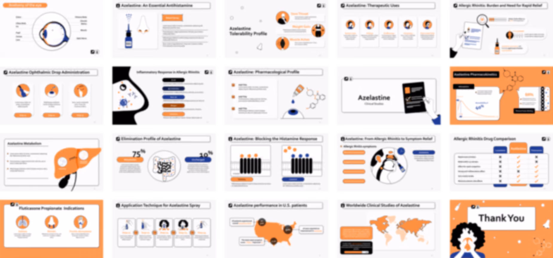 Azelastine PowerPoint template design preview