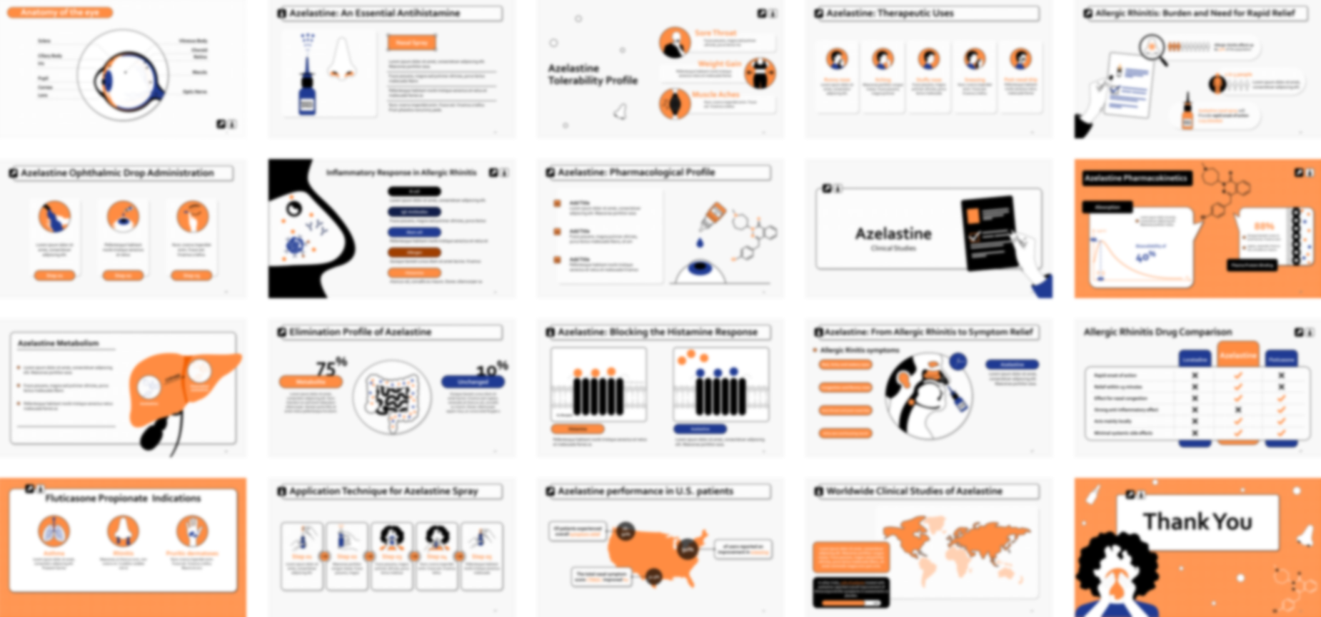 Azelastine PowerPoint template design preview