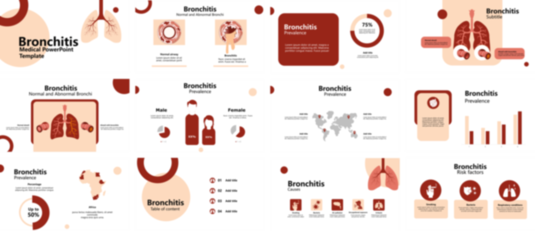 Bronchitis PowerPoint Template slide preview