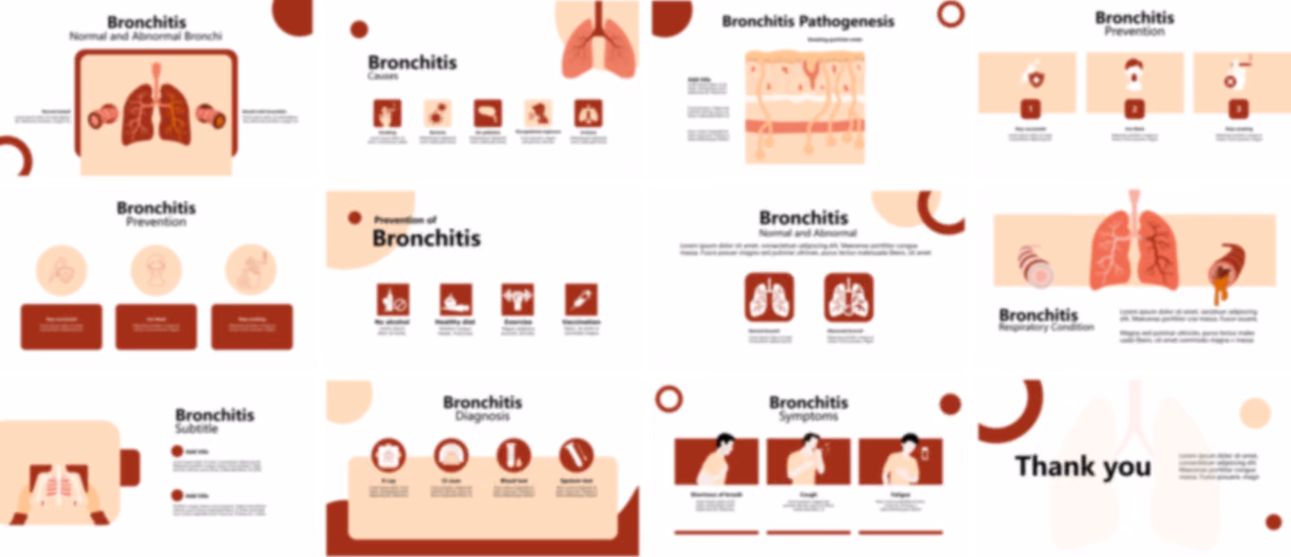 Bronchitis PowerPoint template design preview