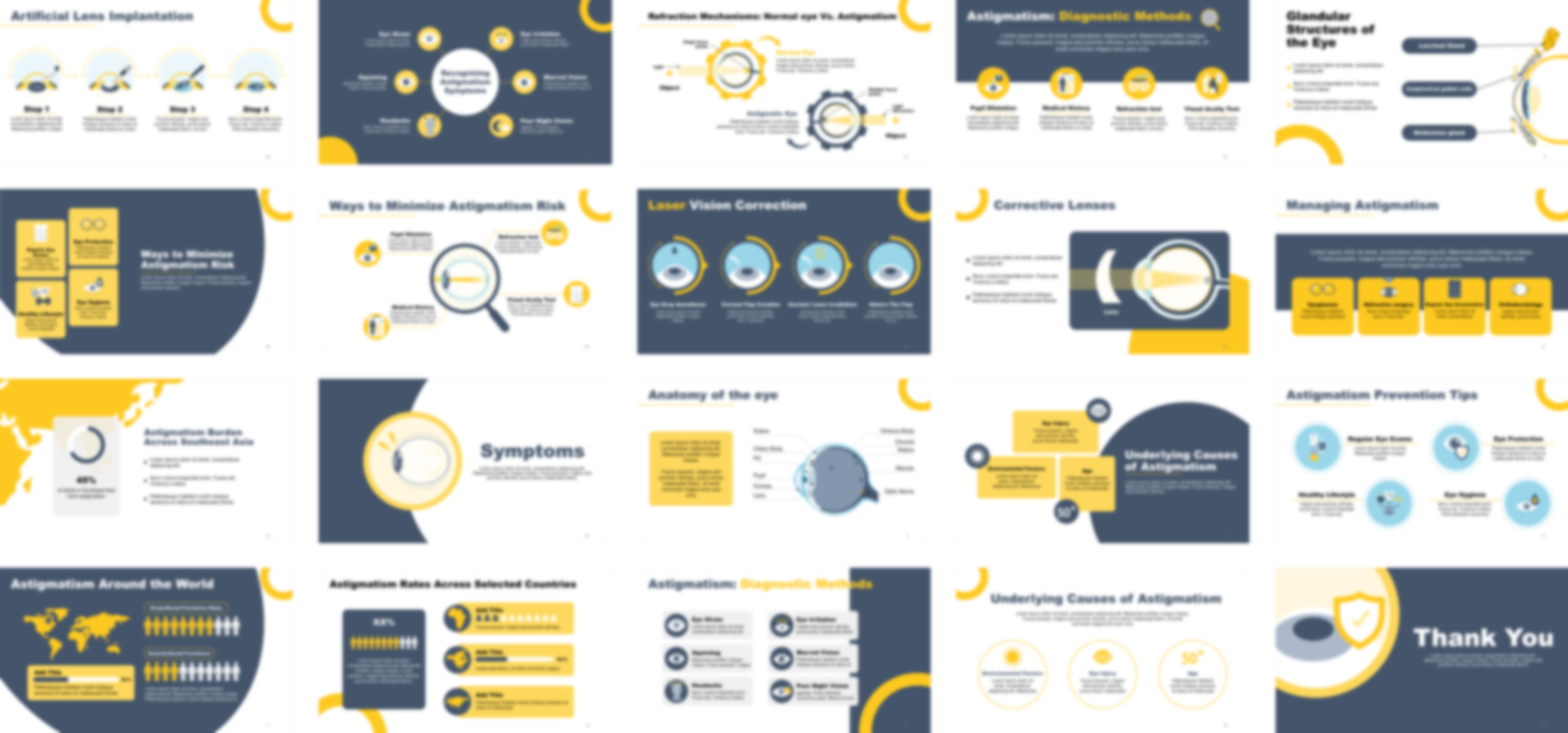 Astigmatism PowerPoint template design preview