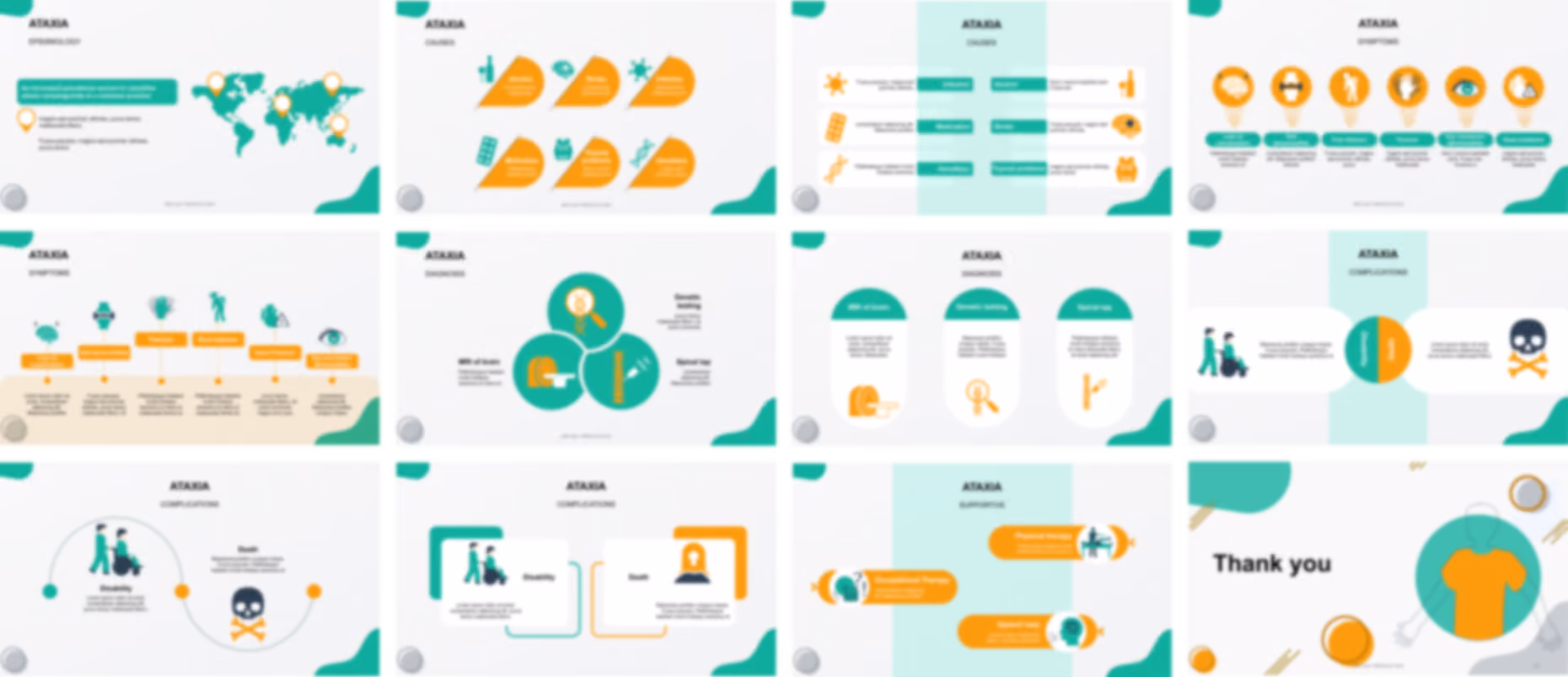 Ataxia PowerPoint template design preview