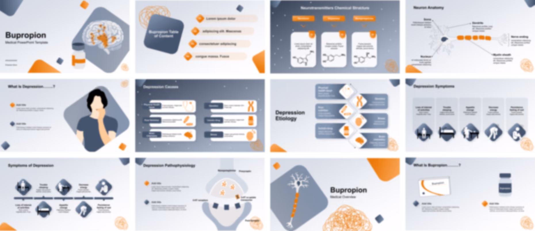 Bupropion PowerPoint Template slide preview