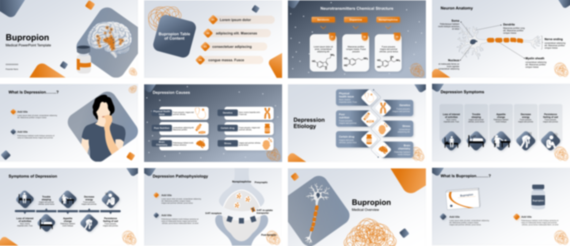 Bupropion PowerPoint Template slide preview