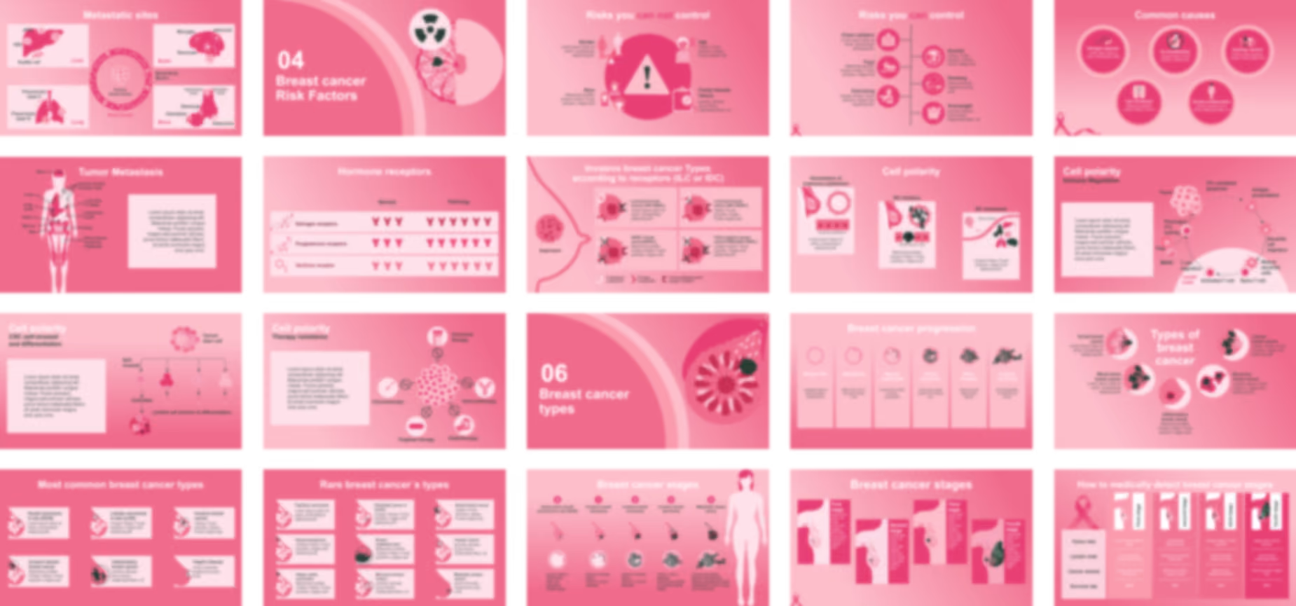 Breast Cancer presentation Template preview