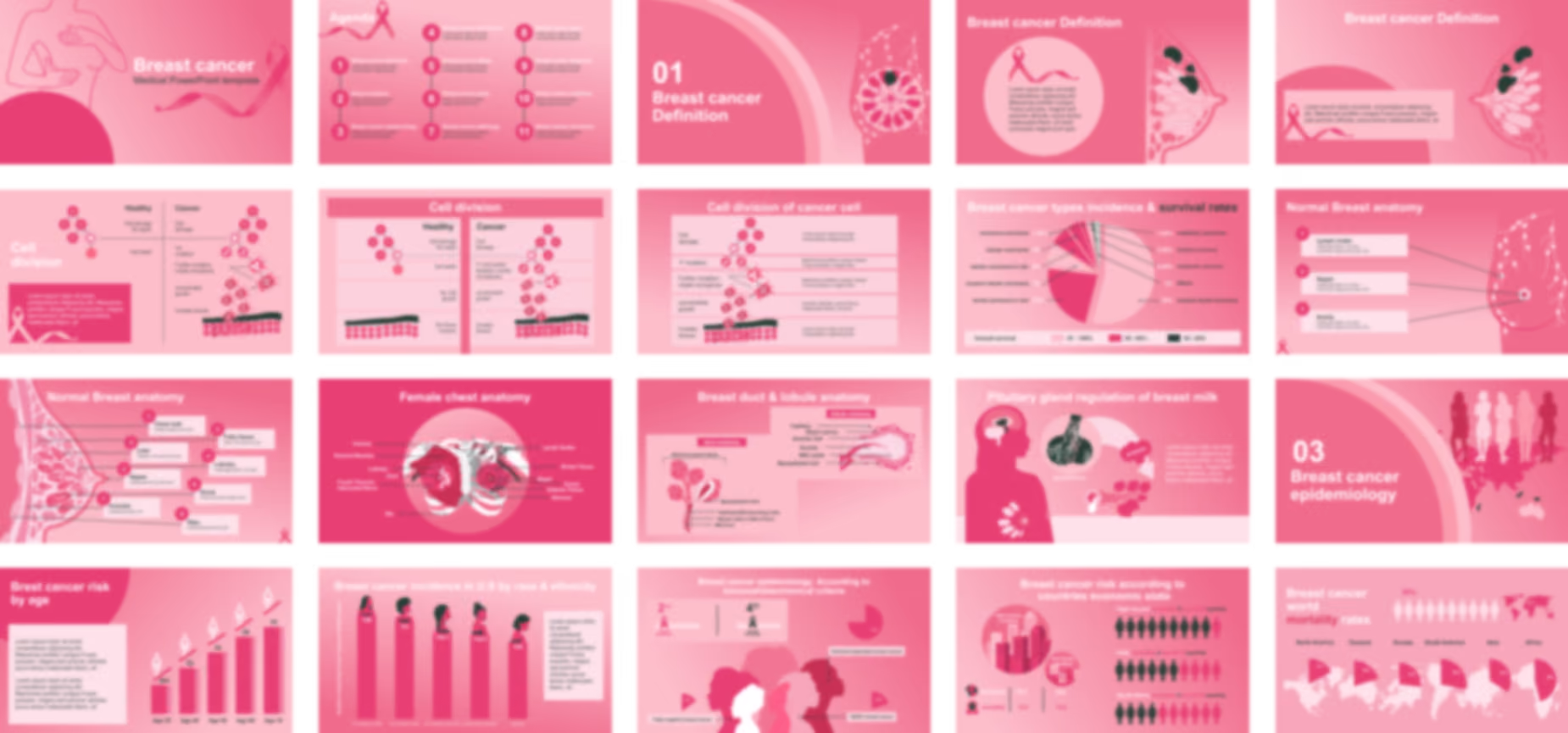 Breast Cancer PowerPoint Template slide preview
